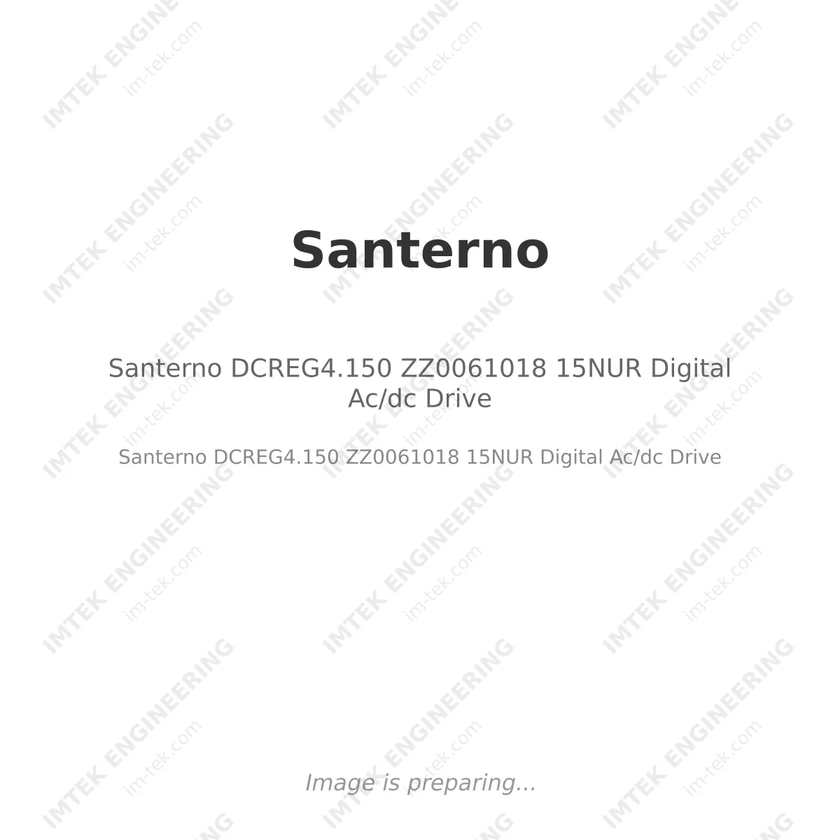 Santerno DCREG4.150 ZZ0061018 15NUR Digital Ac/dc Drive
