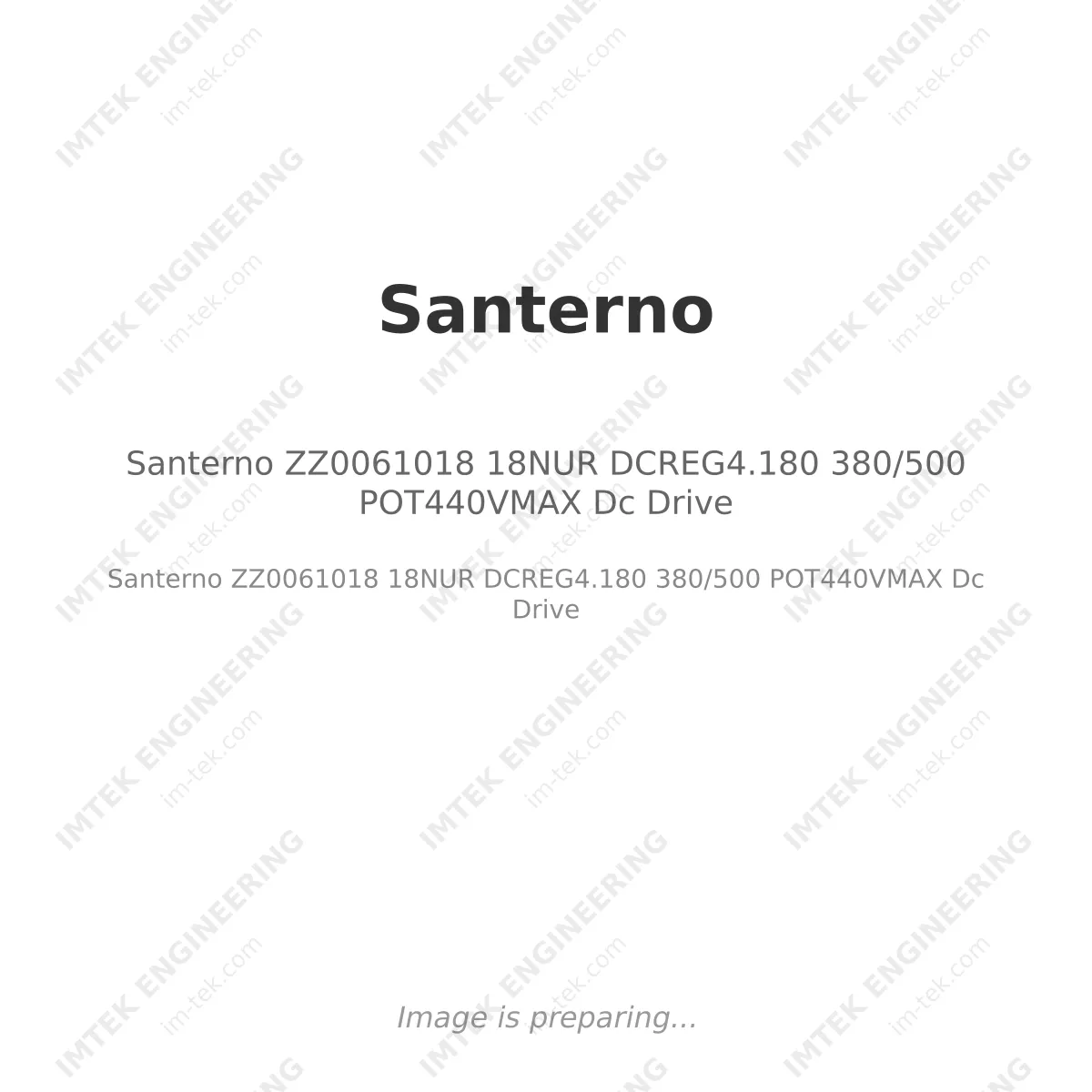 Santerno ZZ0061018 18NUR DCREG4.180 380/500 POT440VMAX Dc Drive