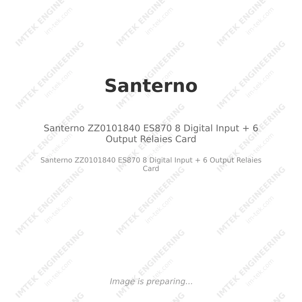 Santerno ZZ0101840 ES870 8 Digital Input + 6 Output Relaies Card