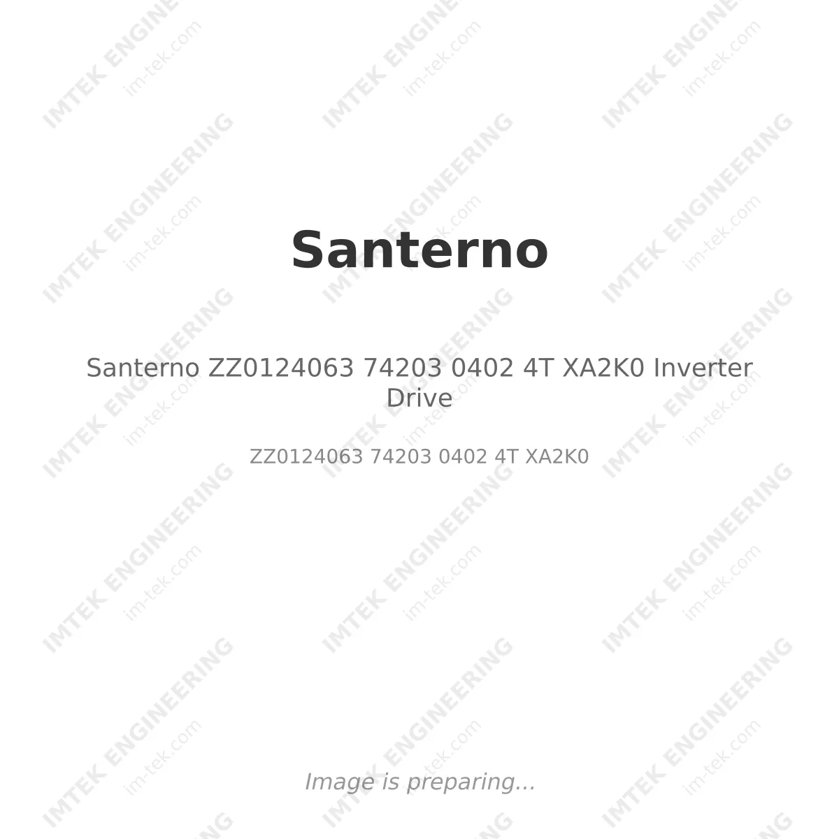 Santerno ZZ0124063 74203 0402 4T XA2K0 Inverter Drive