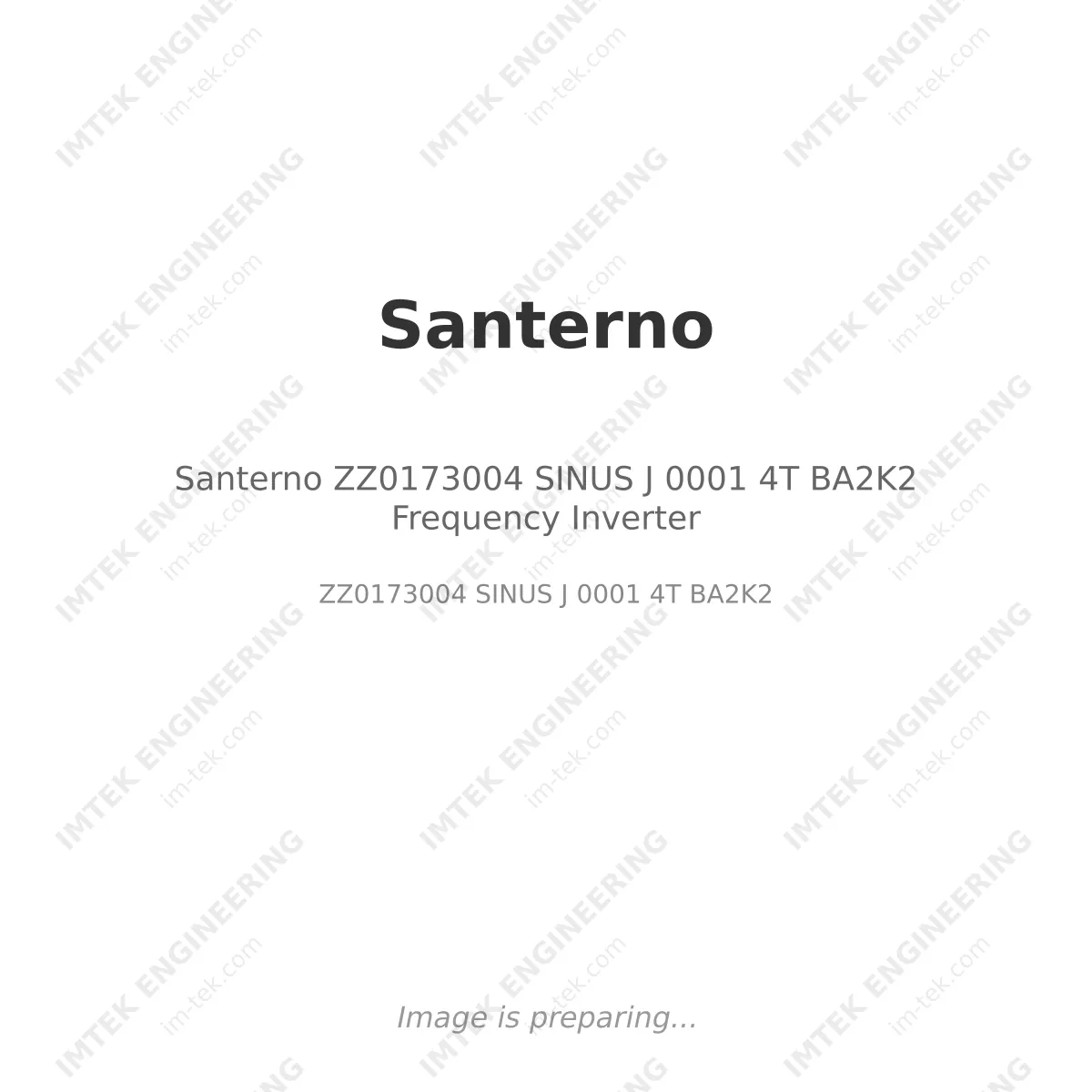 Santerno ZZ0173004 SINUS J 0001 4T BA2K2 Frequency Inverter