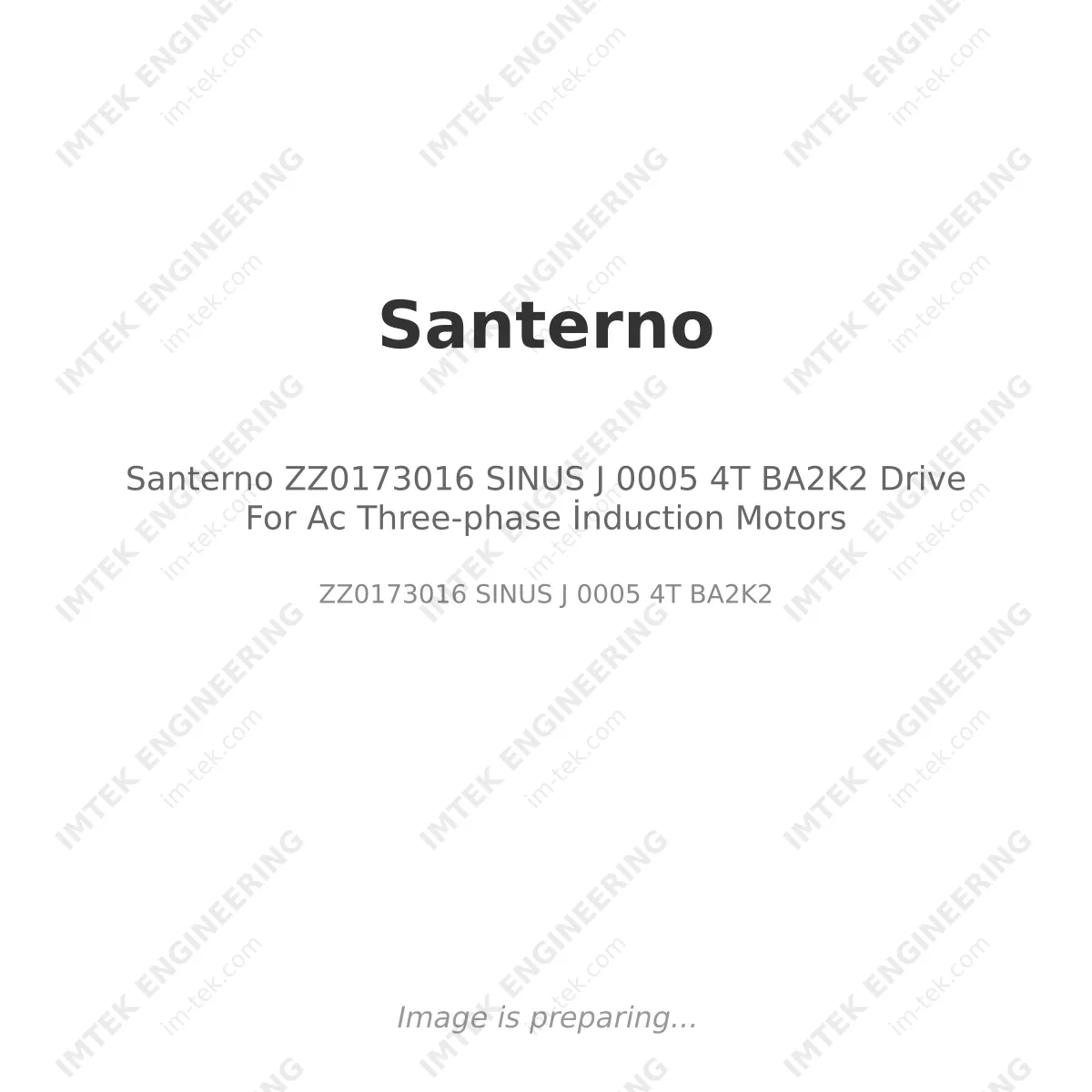 Santerno ZZ0173016 SINUS J 0005 4T BA2K2 Drive For Ac Three-phase İnduction Motors