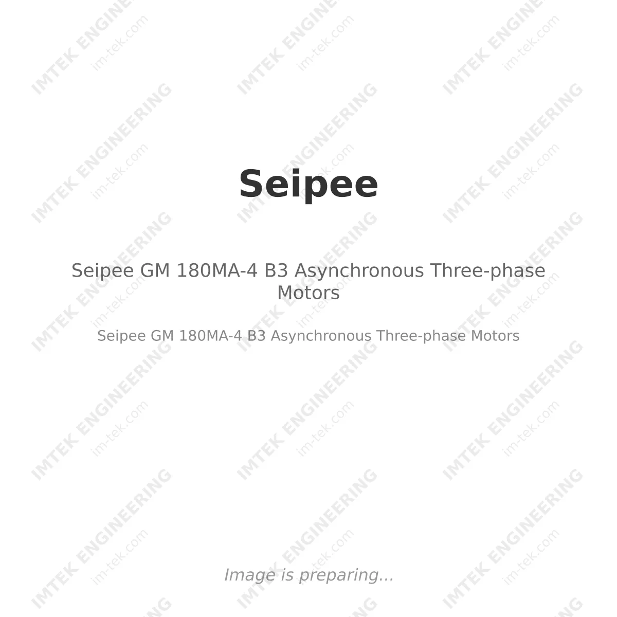 Seipee GM 180MA-4 B3 Asynchronous Three-phase Motors