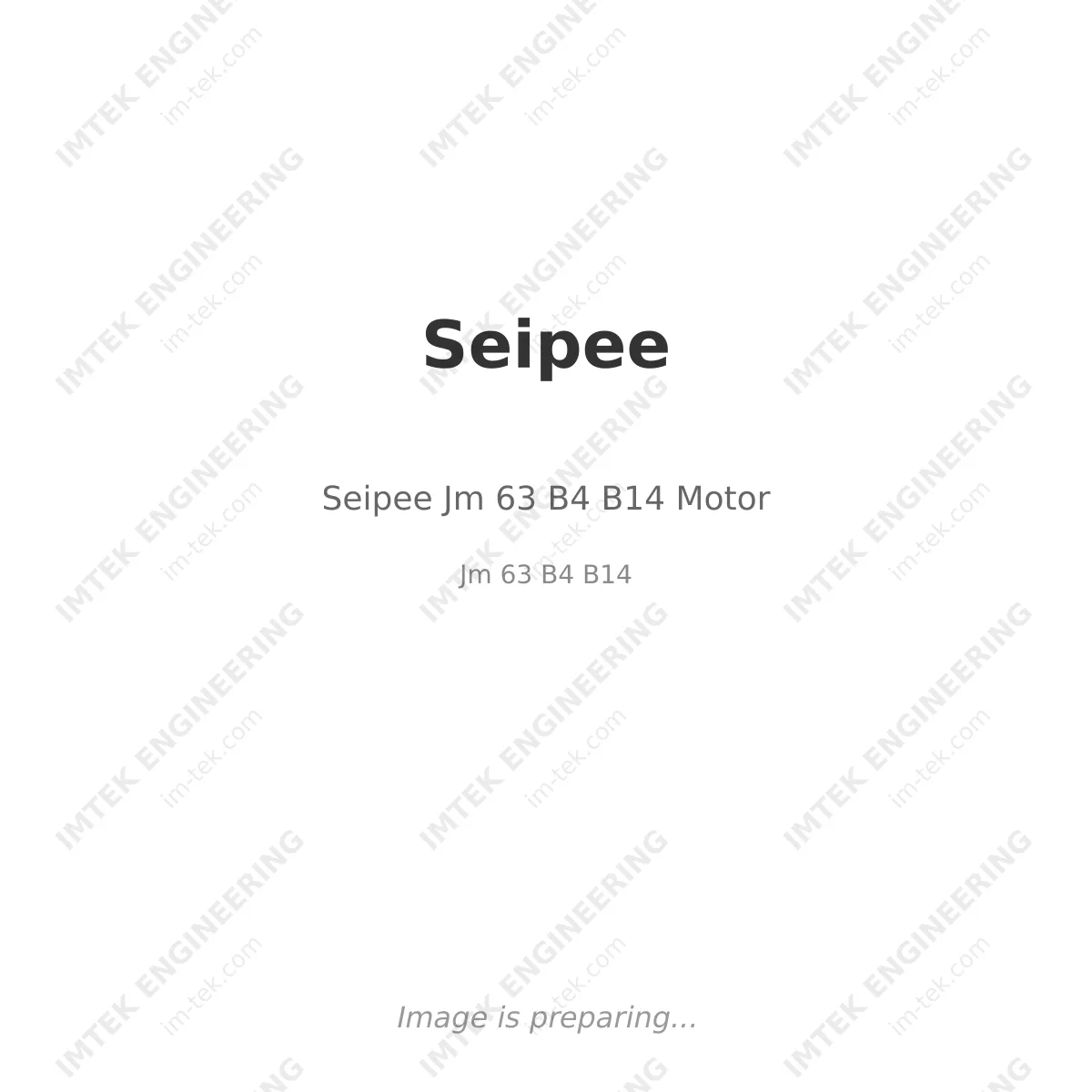 Seipee Jm 63 B4 B14 Motor
