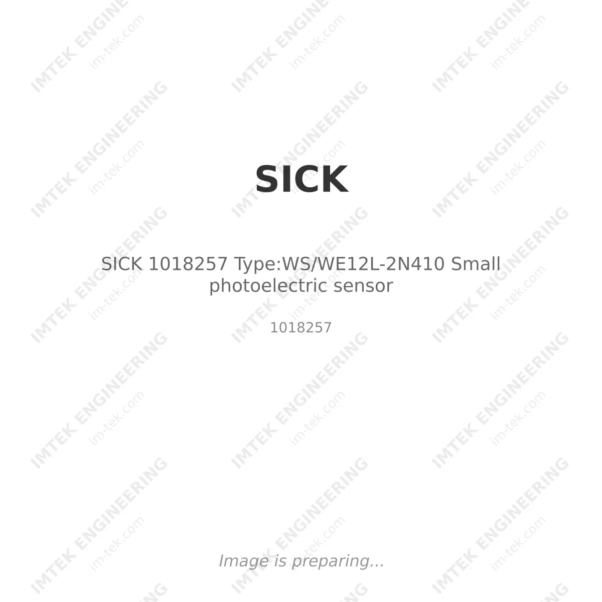 SICK SICK 1018257 Type:WS/WE12L-2N410 Small photoelectric sensor - 1018257