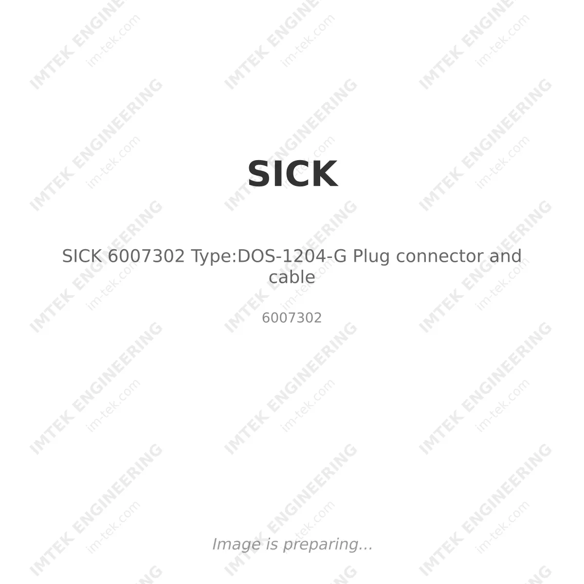 SICK SICK 6007302 Type:DOS-1204-G Plug connector and cable - 6007302