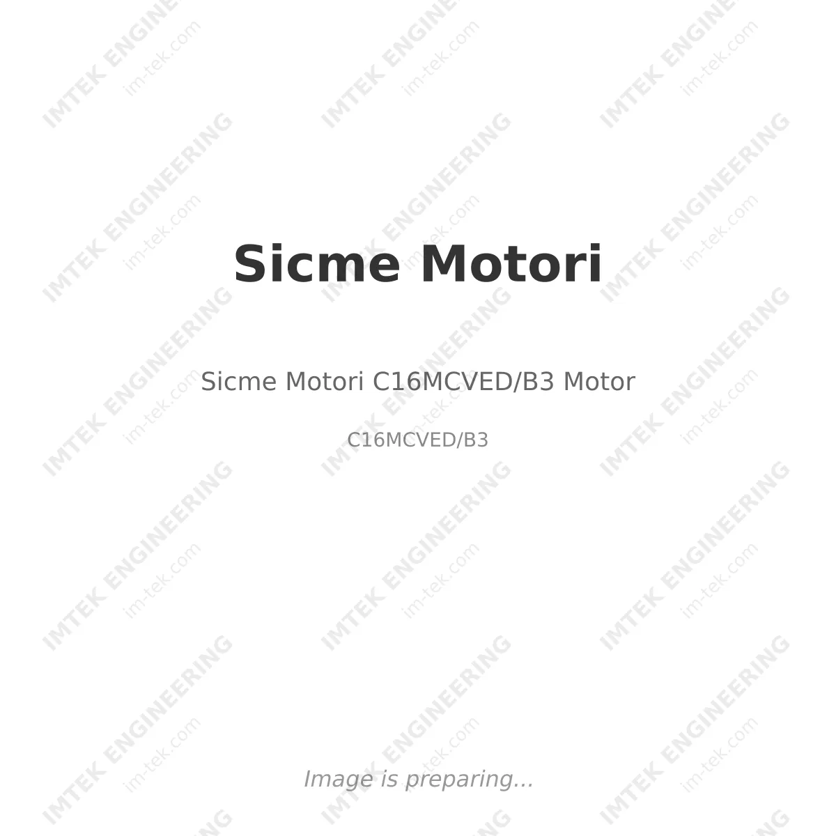 Sicme Motori C16MCVED/B3 Motor