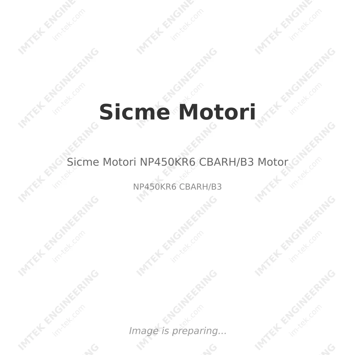 Sicme Motori NP450KR6 CBARH/B3 Motor