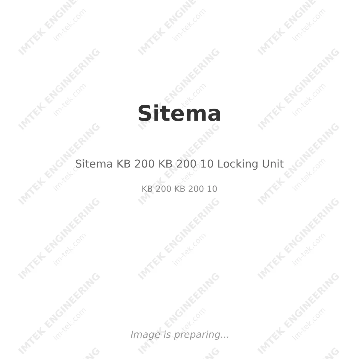 Sitema KB 200	KB 200 10  Locking Unit