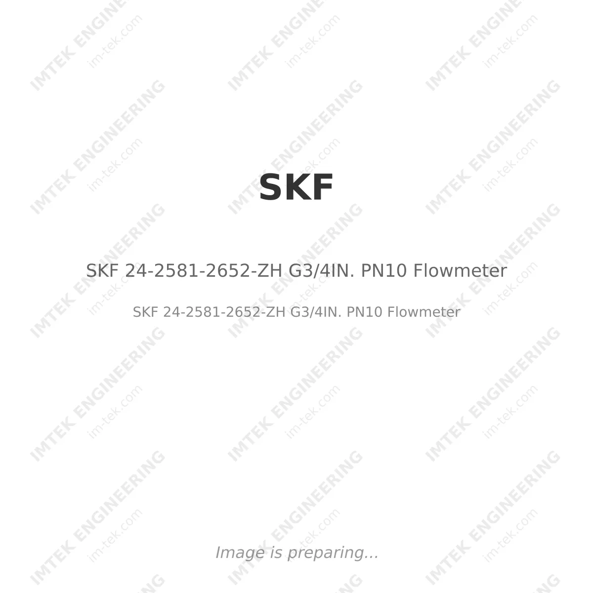 SKF 24-2581-2652-ZH G3/4IN. PN10   Flowmeter
