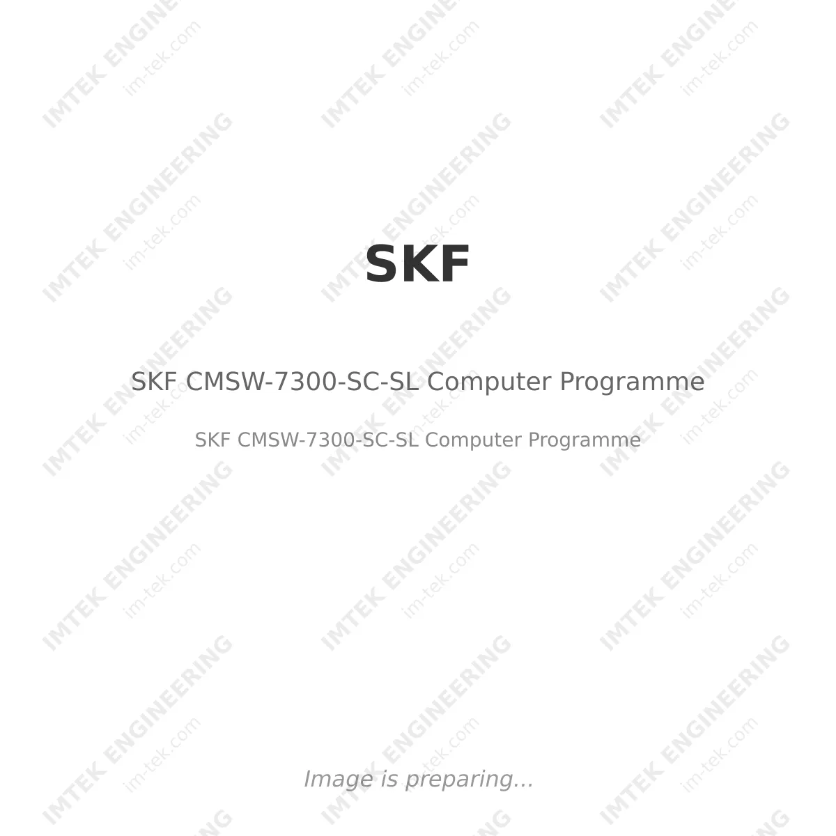 SKF CMSW-7300-SC-SL Computer Programme