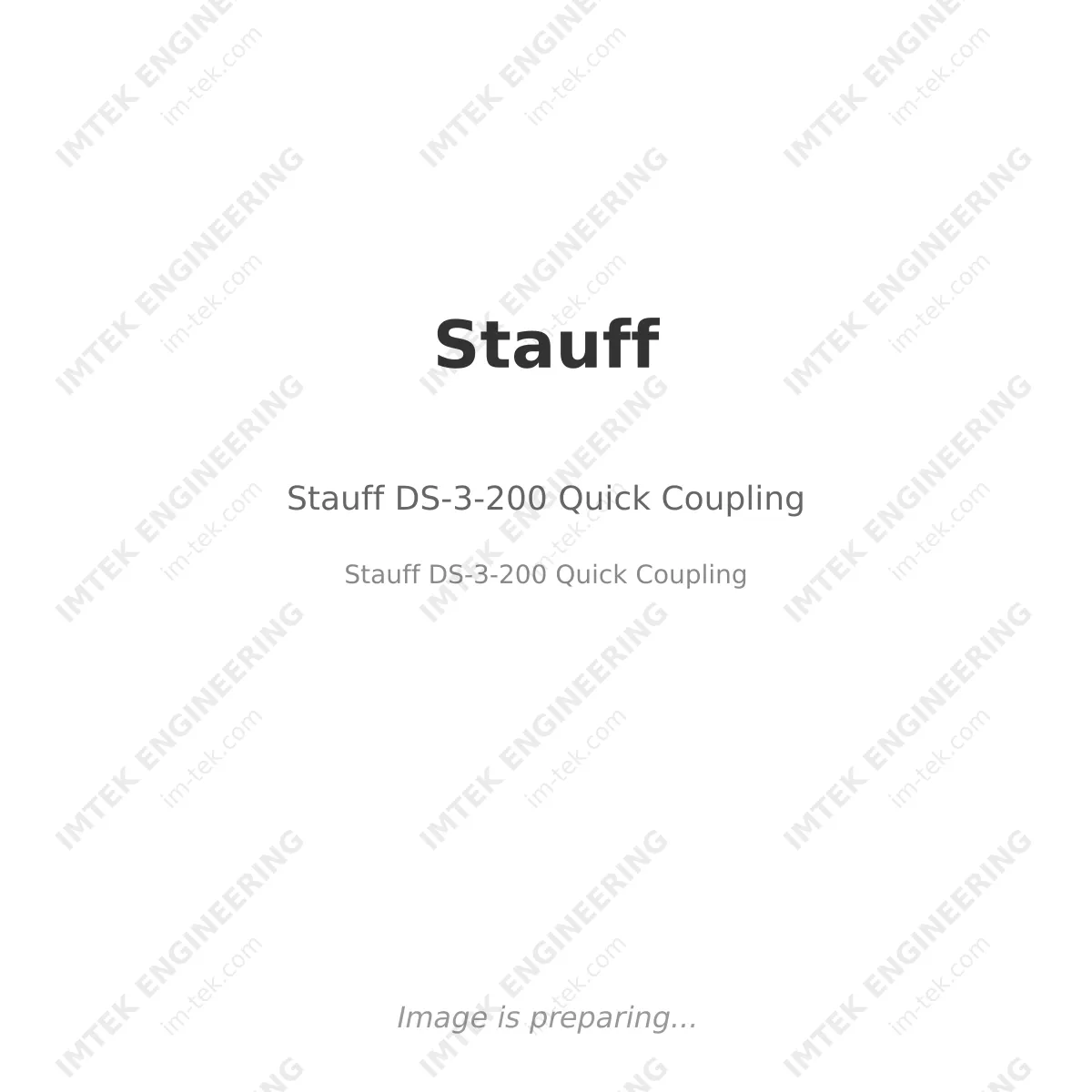 Stauff DS-3-200 Quick Coupling