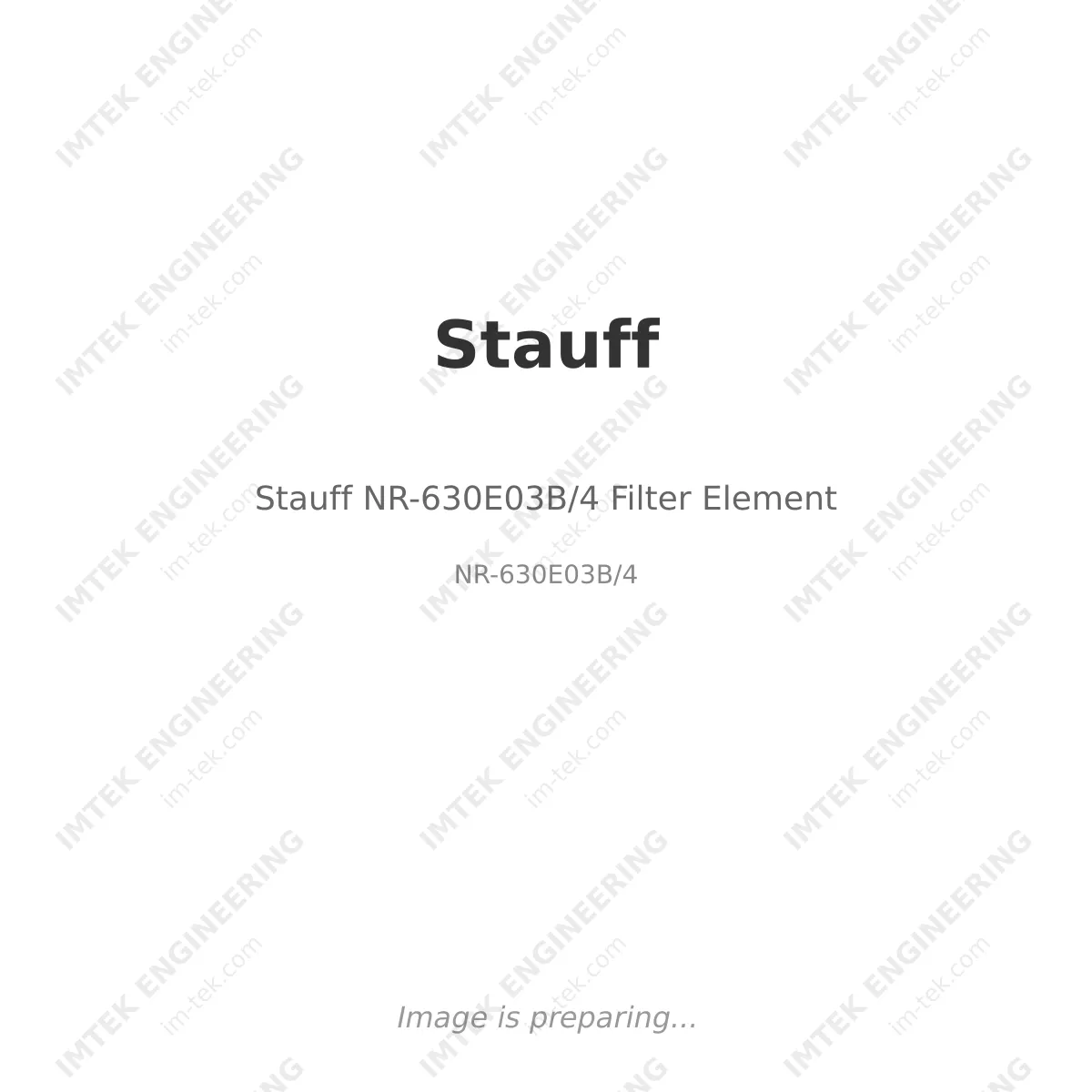 Stauff NR-630E03B/4 Filter Element