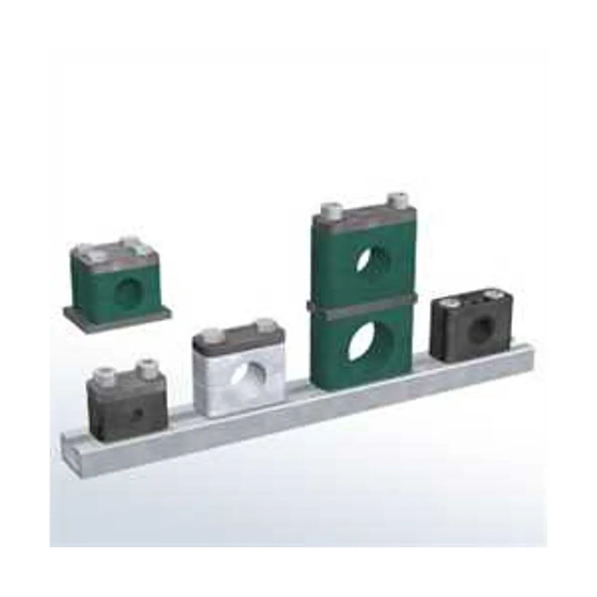 Stauff SP-760.3-AL-DP-AS-M-W10 Pipe Clamp Combination