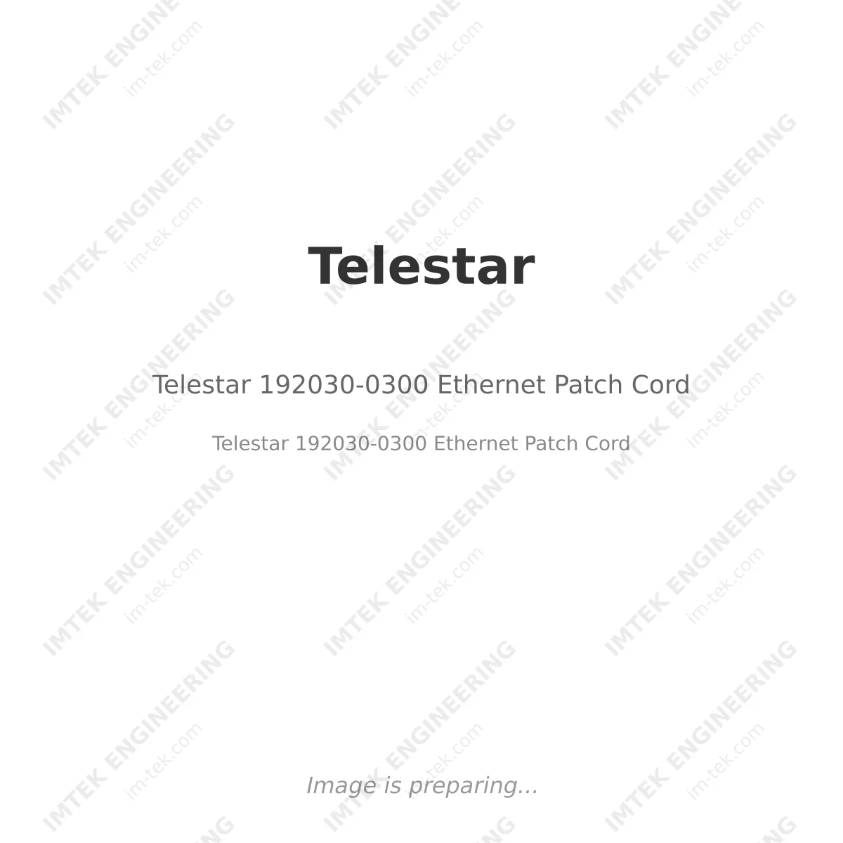 Telestar 192030-0300 Ethernet Patch Cord