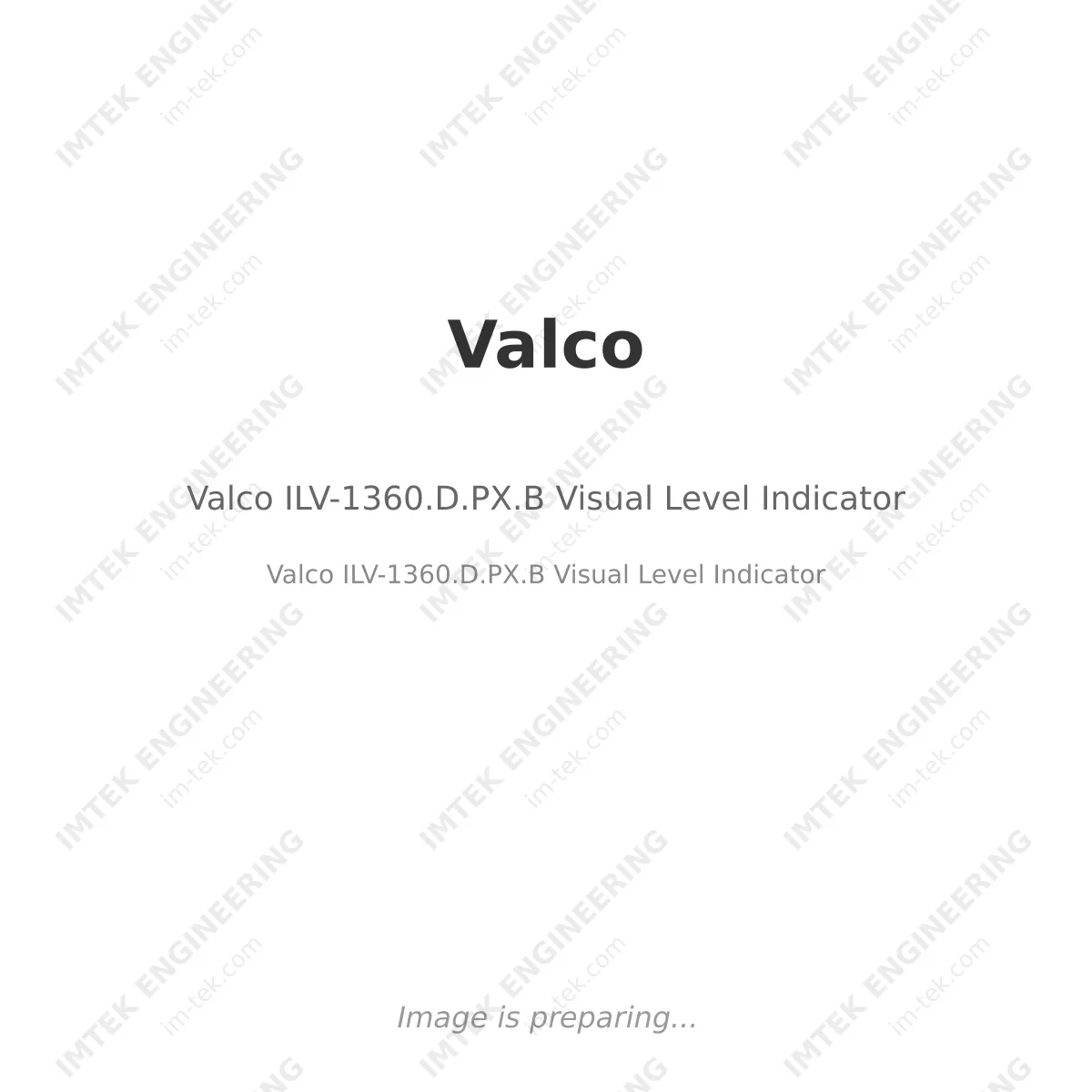 Valco ILV-1360.D.PX.B Visual Level Indicator