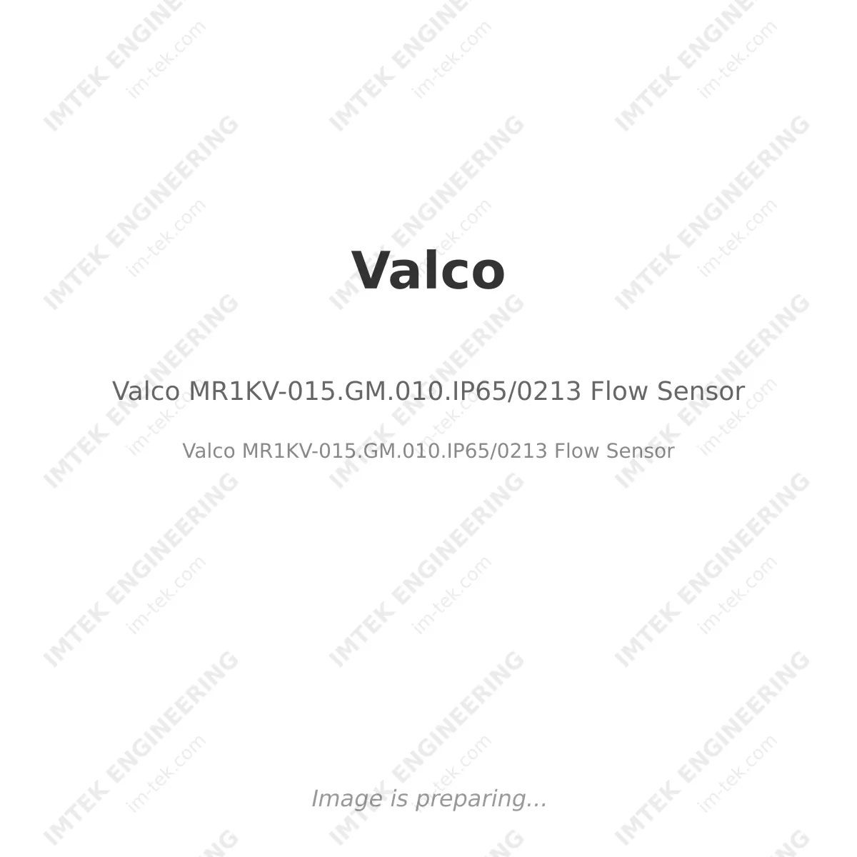 Valco MR1KV-015.GM.010.IP65/0213 Flow Sensor