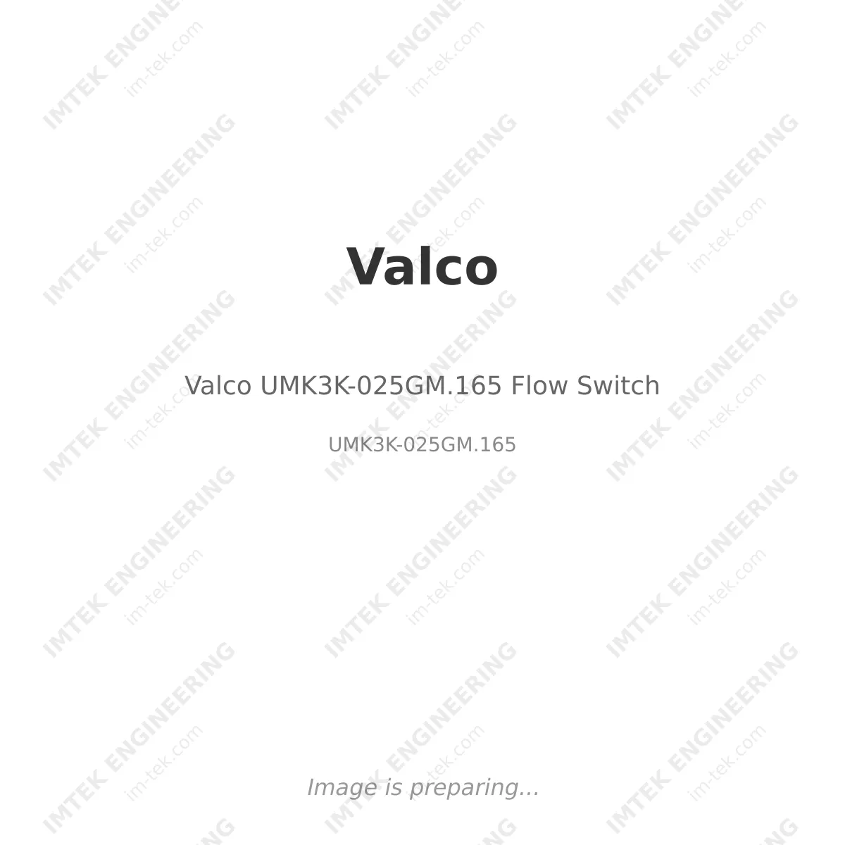 Valco UMK3K-025GM.165 Flow Switch
