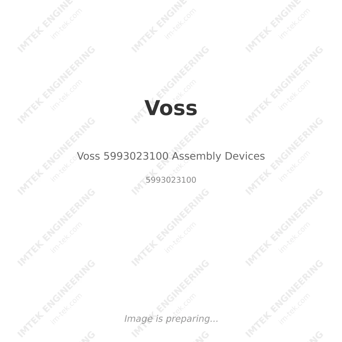 Voss 5993023100 Assembly Devices