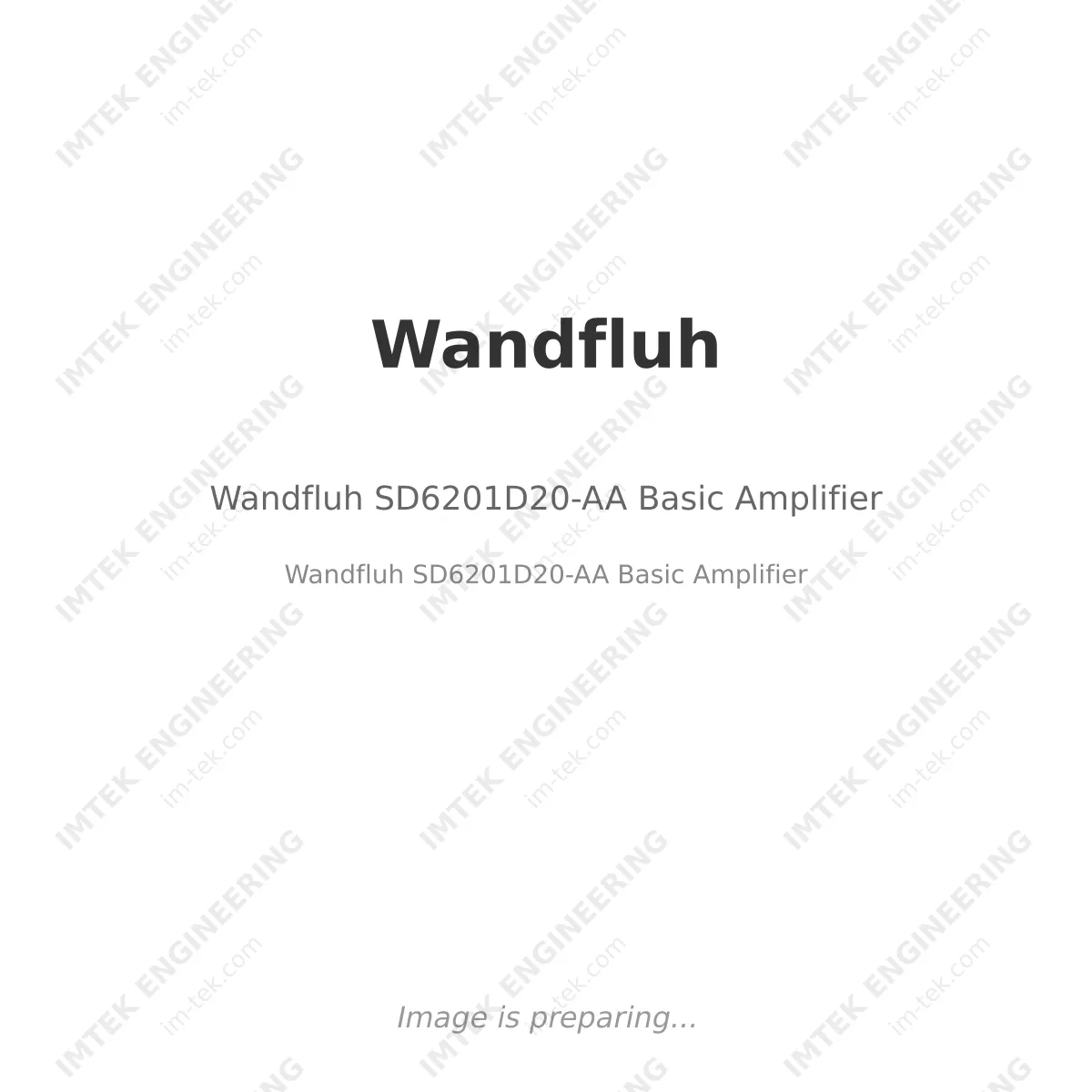 Wandfluh SD6201D20-AA Basic Amplifier