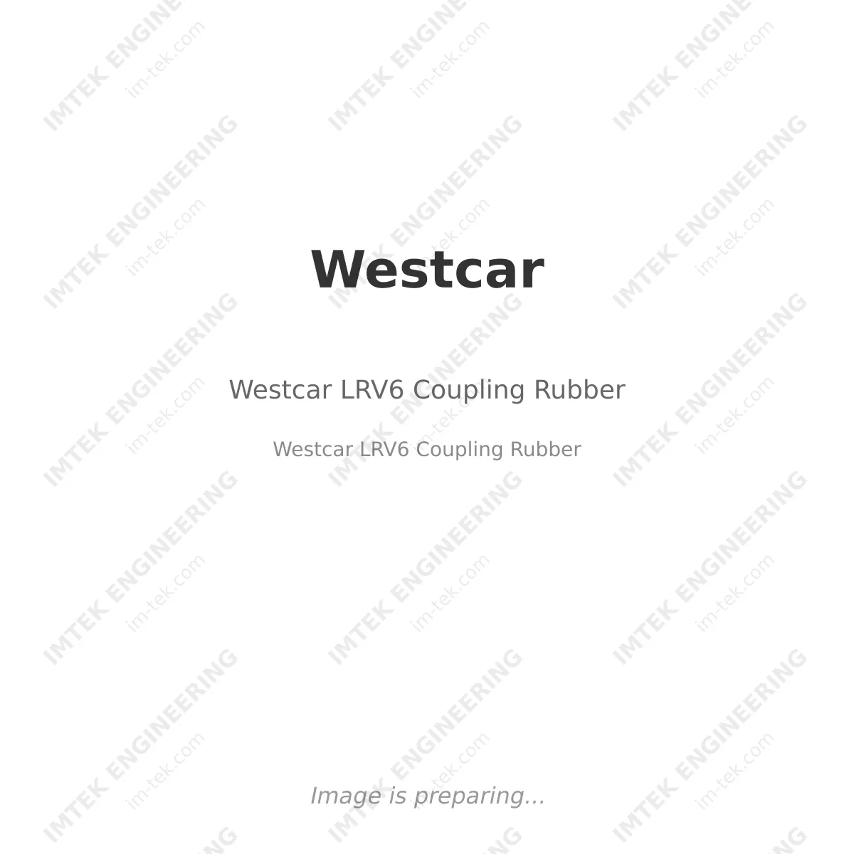 Westcar LRV6 Coupling Rubber