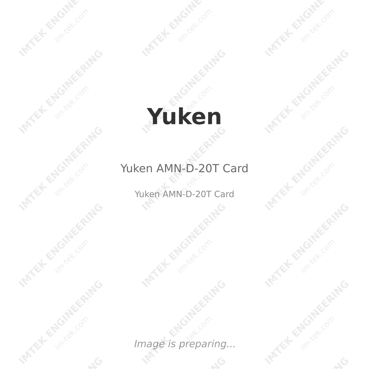 Yuken AMN-D-20T Card
