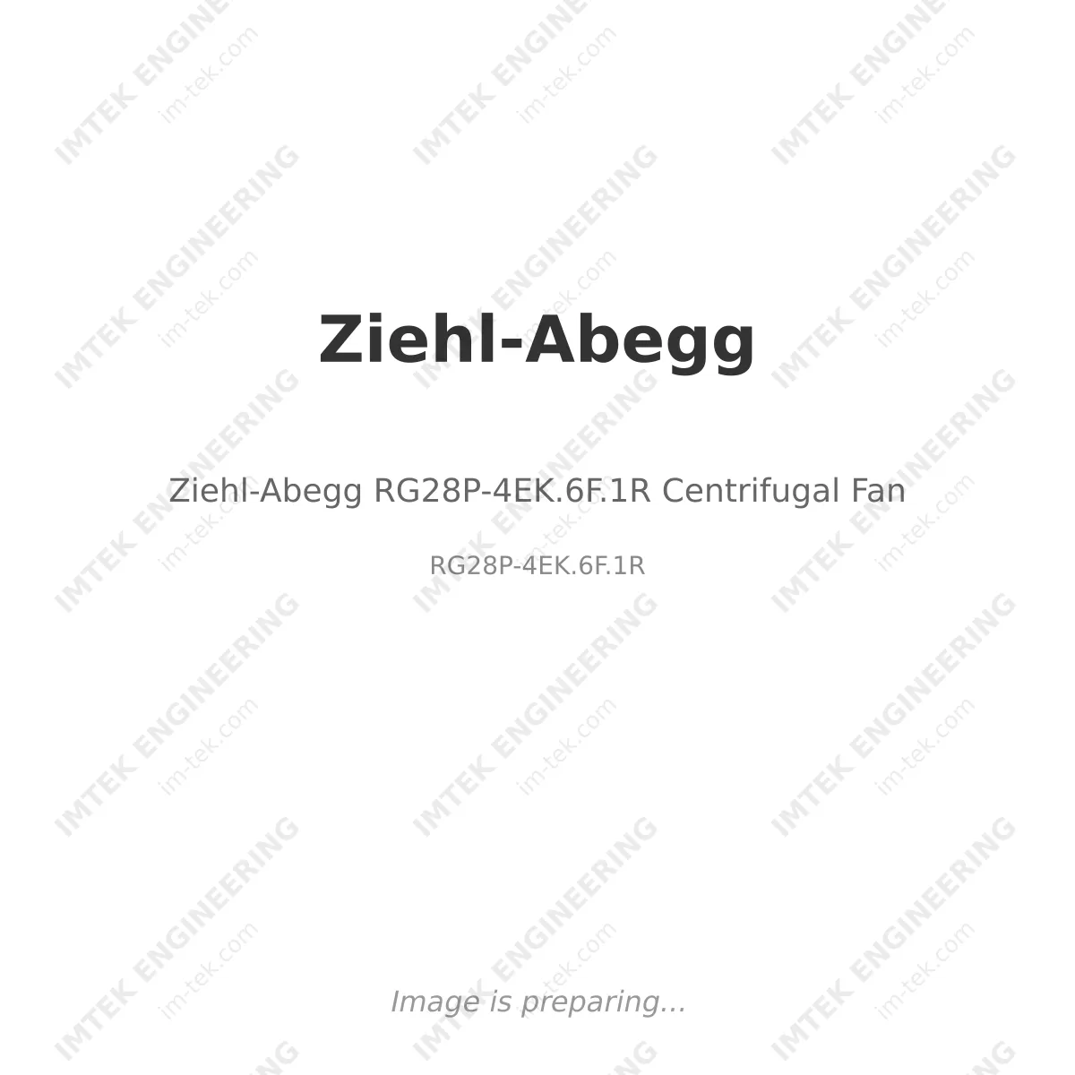 Ziehl-Abegg RG28P-4EK.6F.1R Centrifugal Fan