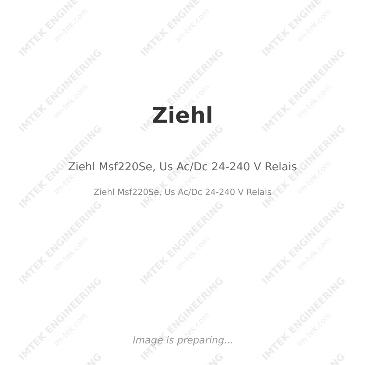 Ziehl Msf220Se, Us Ac/Dc 24-240 V Relais
