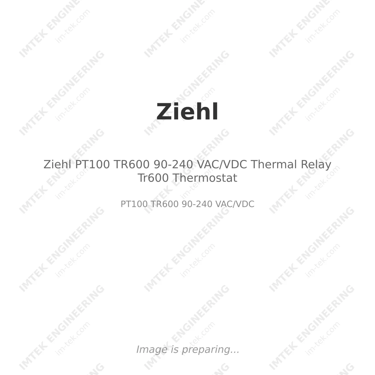 Ziehl PT100 TR600 90-240 VAC/VDC Thermal Relay Tr600 Thermostat