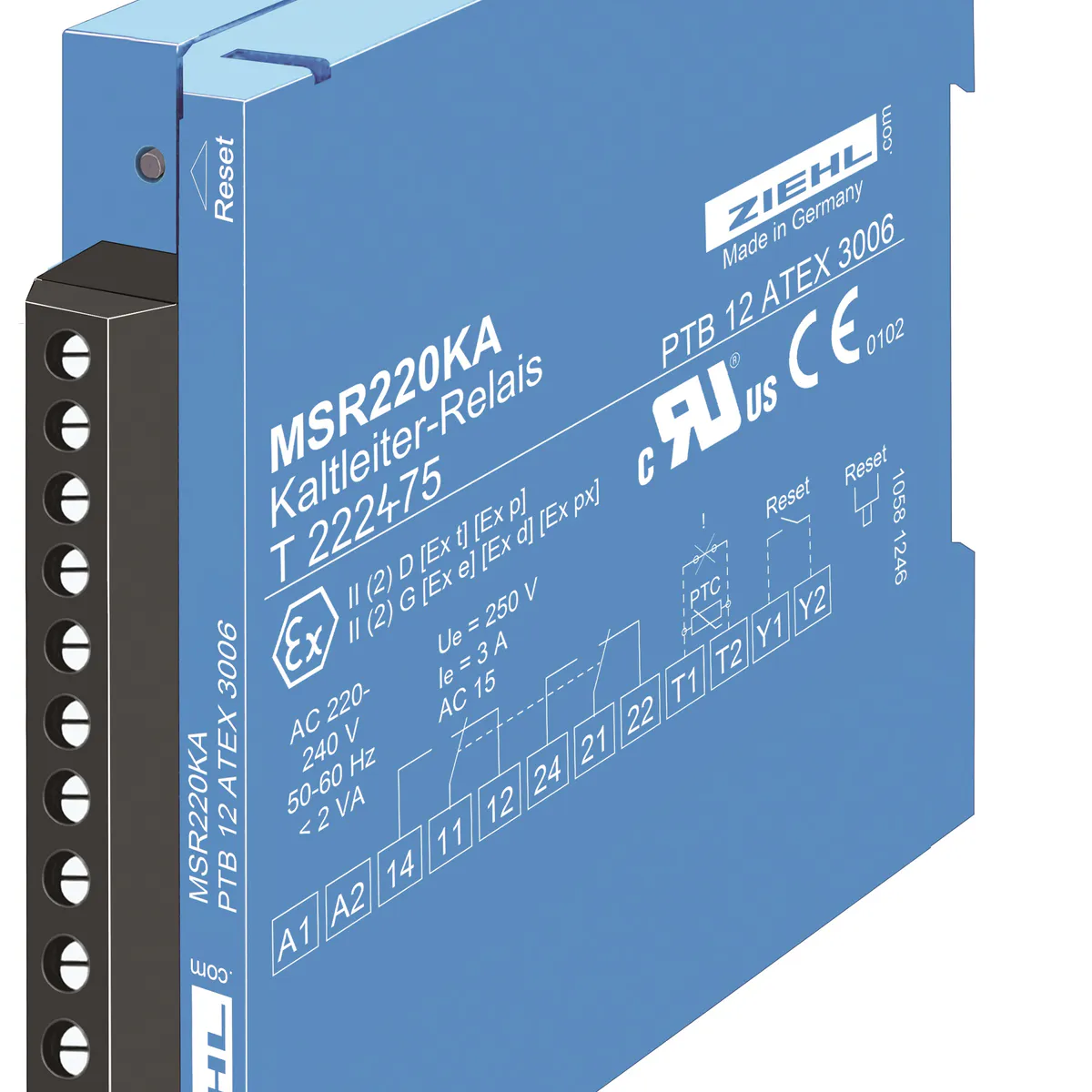 Ziehl T222471 MSR220KA Ptc Thermistor Relay