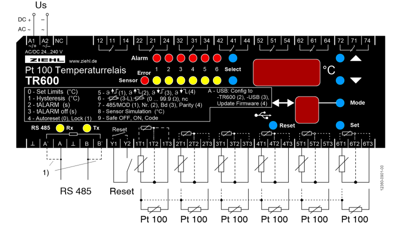 Ziehl TR600 T224361 Temperature Relay