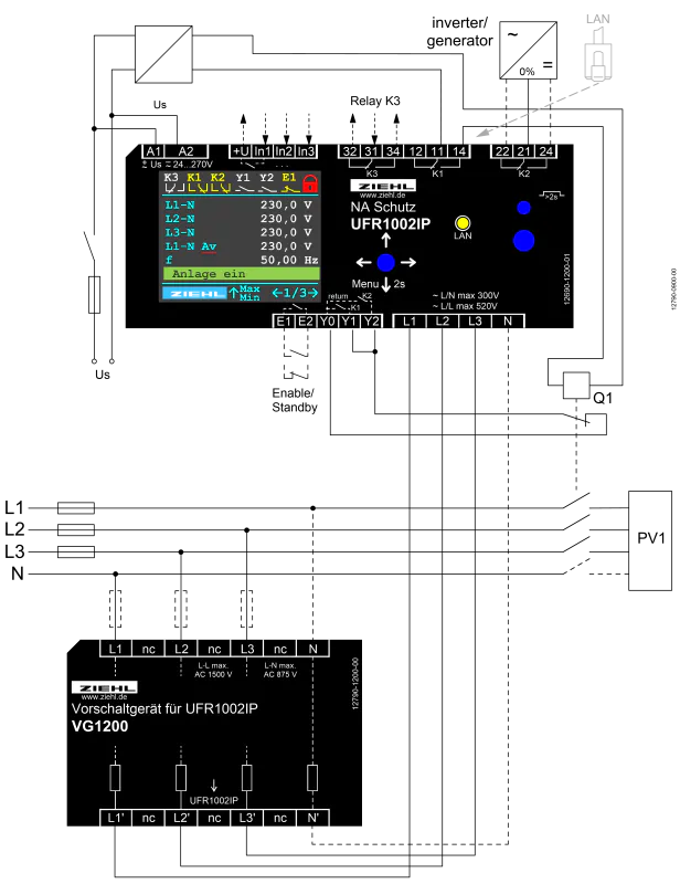 Ziehl UFR1002IP // S222301 Relay