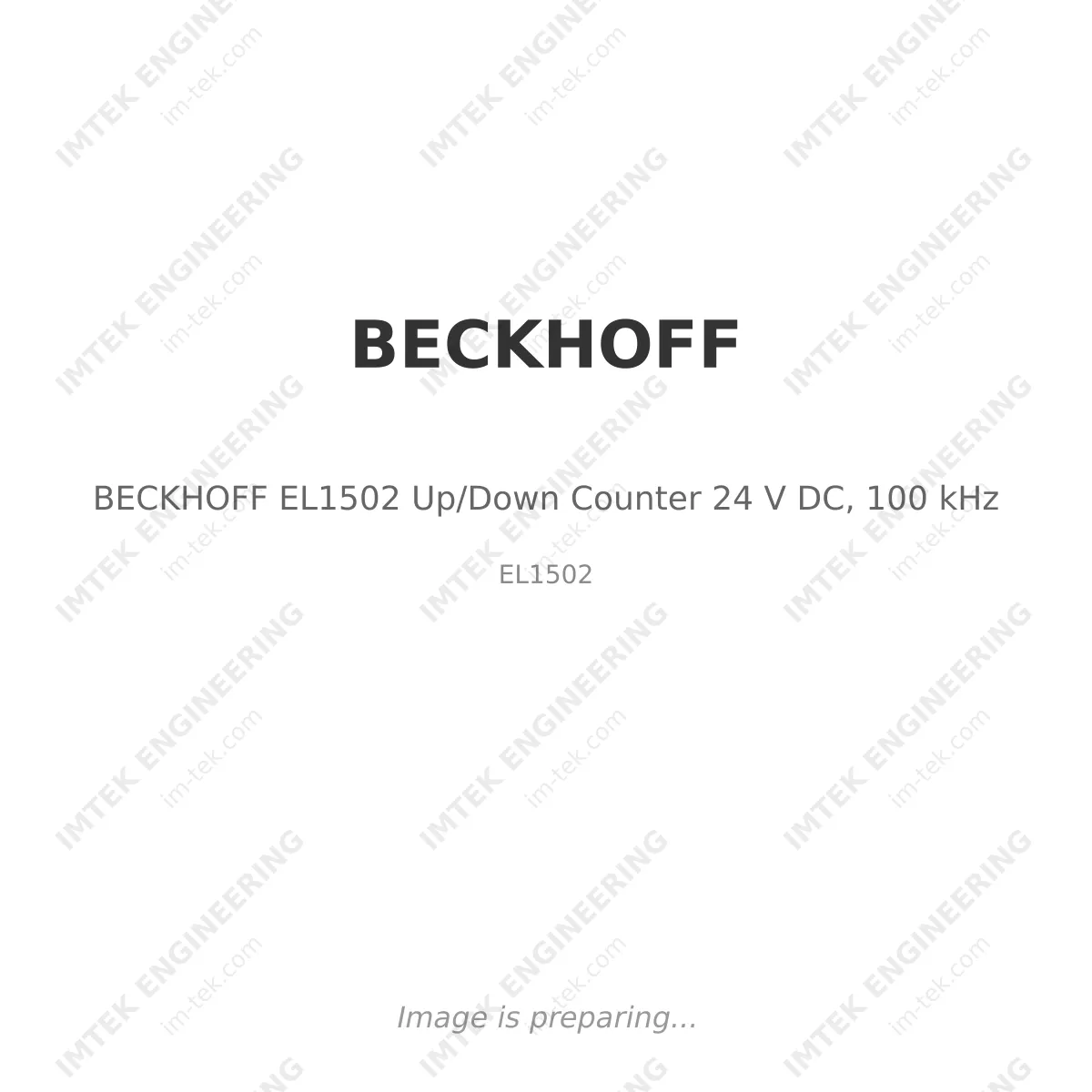 BECKHOFF BECKHOFF EL1502 Up/Down Counter 24 V DC, 100 kHz - EL1502