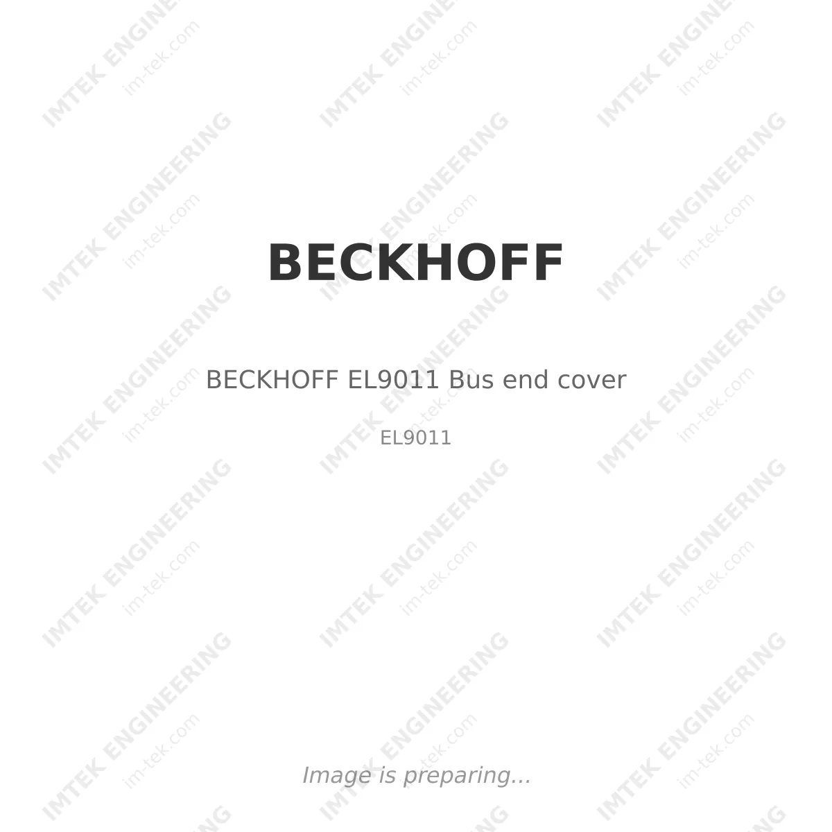 BECKHOFF BECKHOFF EL9011 Bus end cover - EL9011