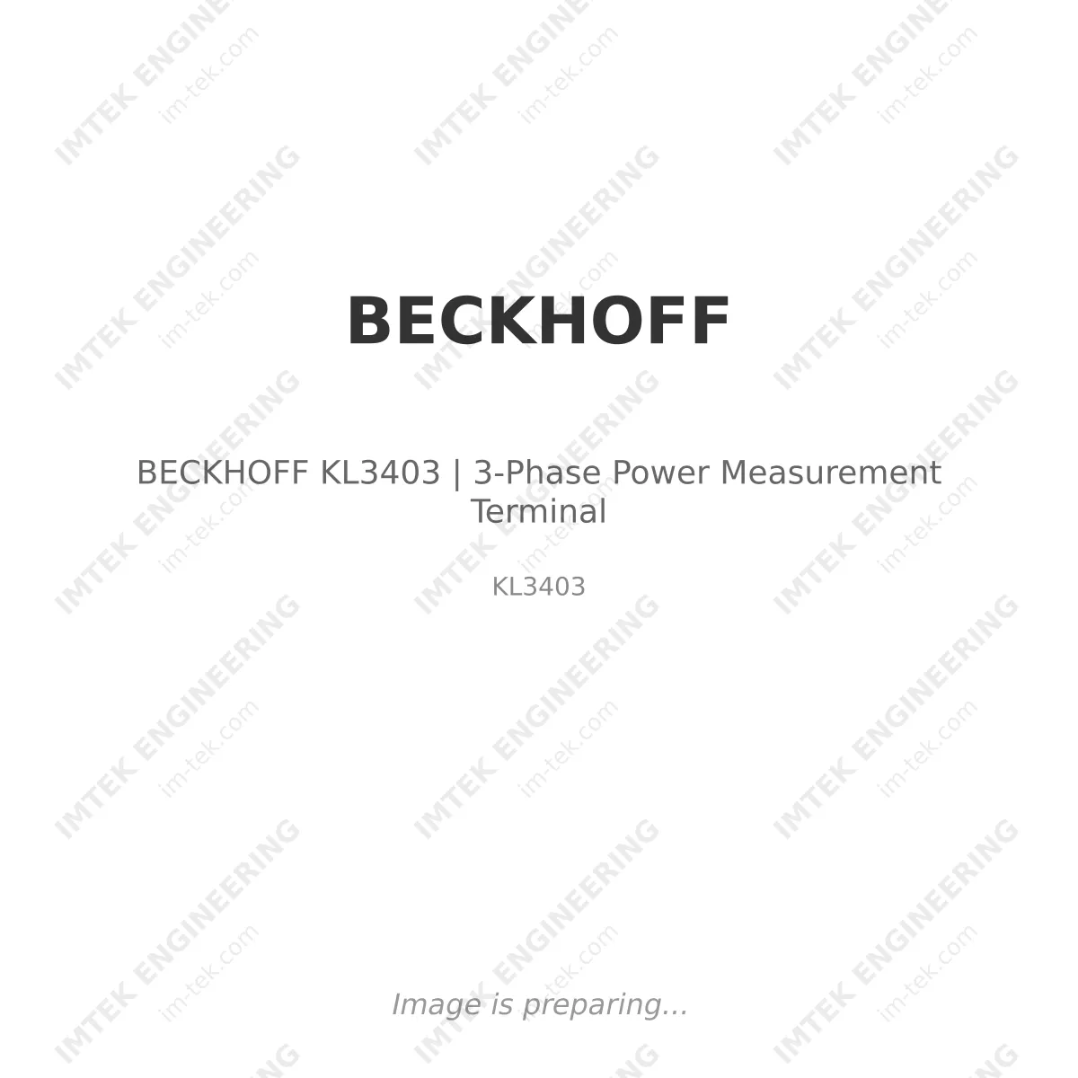 BECKHOFF BECKHOFF KL3403 | 3-Phase Power Measurement Terminal - KL3403