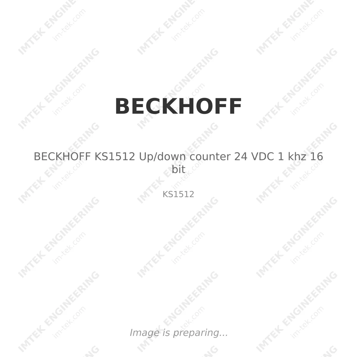 BECKHOFF BECKHOFF KS1512 Up/down counter 24 VDC 1 khz 16 bit - KS1512