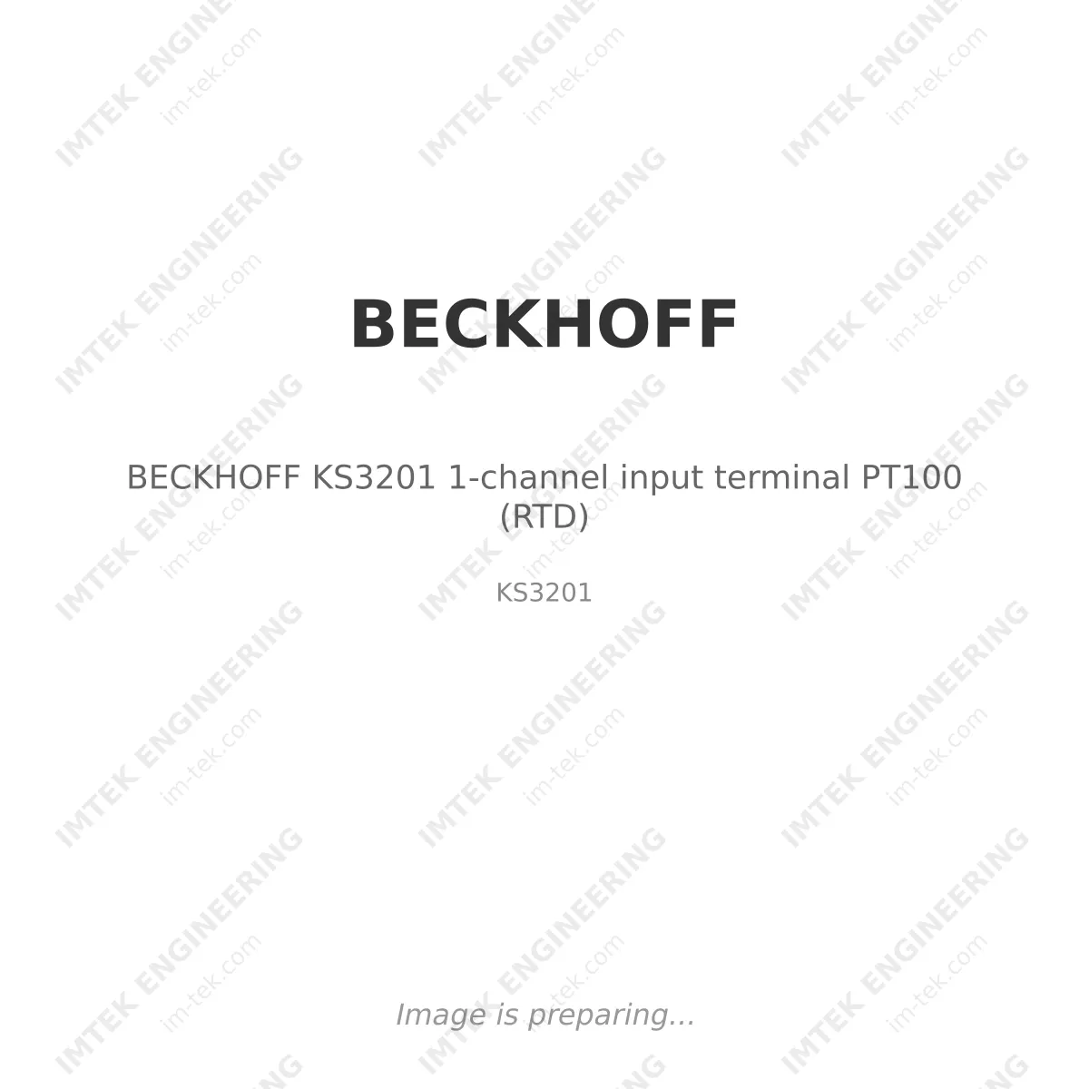 BECKHOFF BECKHOFF KS3201 1-channel input terminal PT100 (RTD) - KS3201