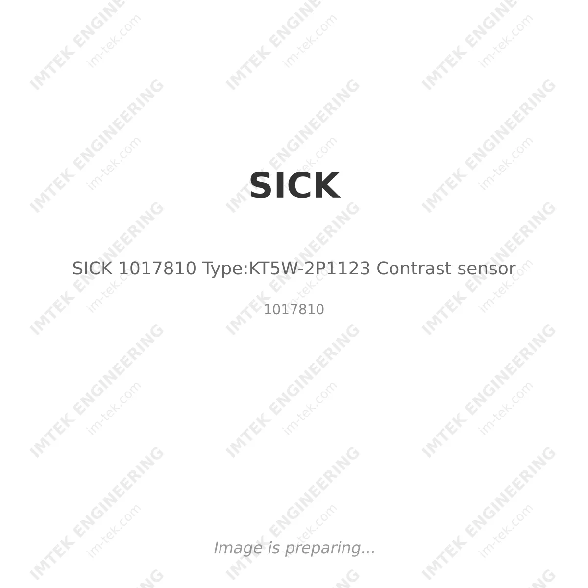 SICK SICK 1017810 Type:KT5W-2P1123 Contrast sensor - 1017810