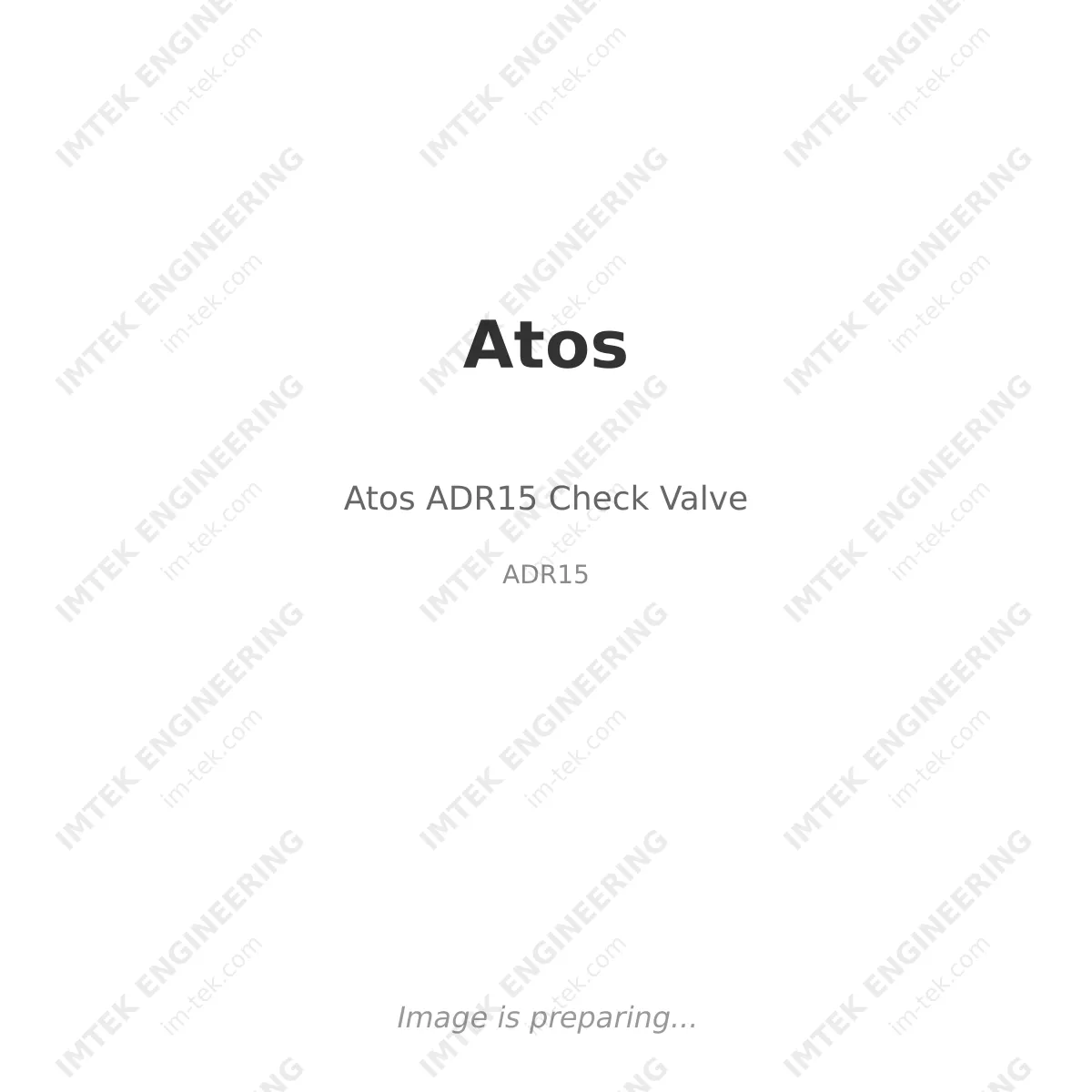 Atos Atos ADR15 Check Valve - ADR15