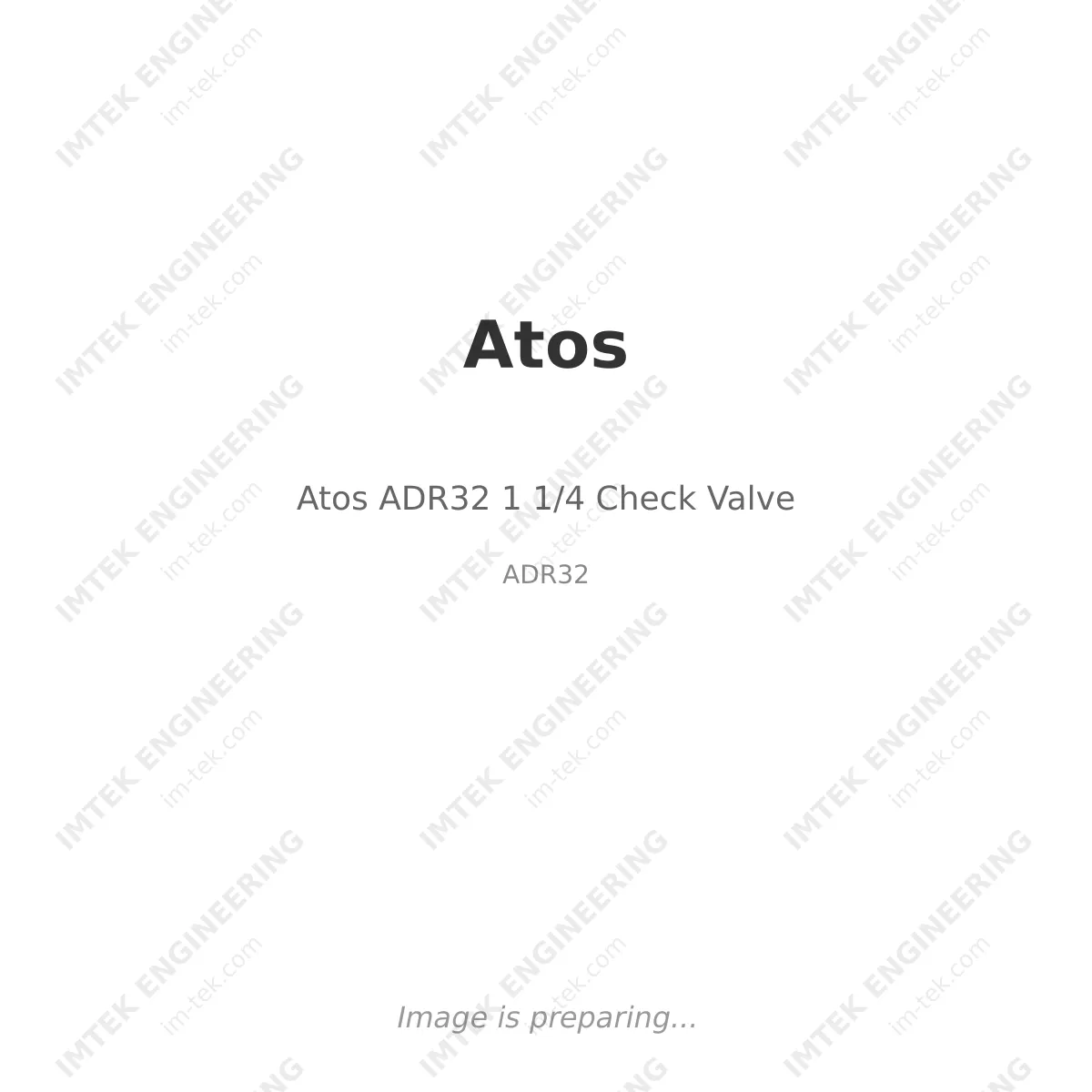 Atos Atos ADR32 1 1/4 Check Valve - ADR32