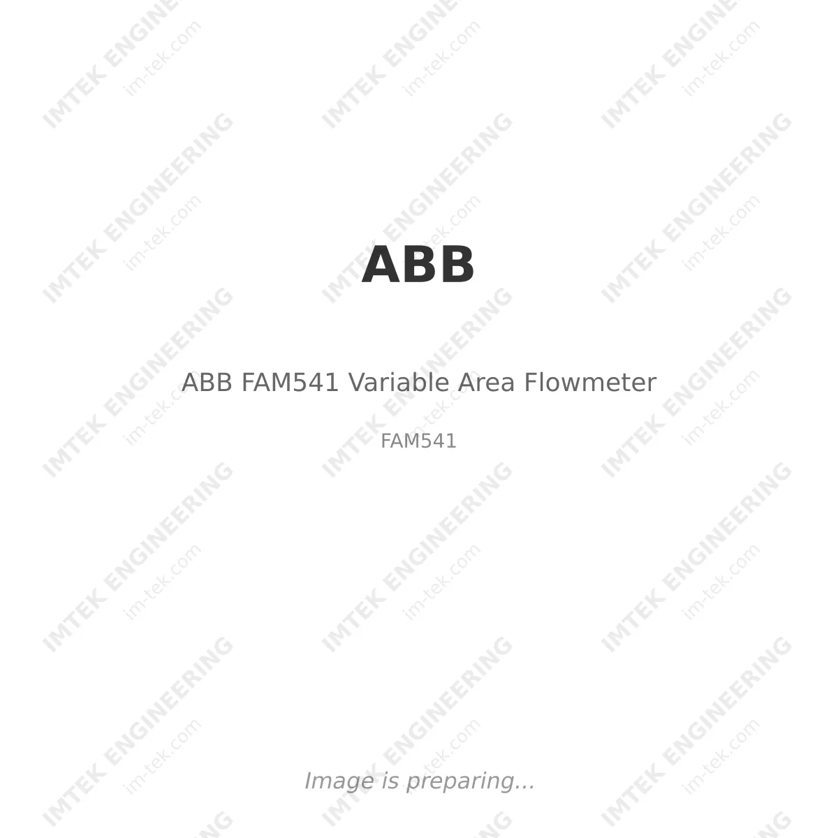 ABB ABB FAM541 Variable Area Flowmeter - FAM541