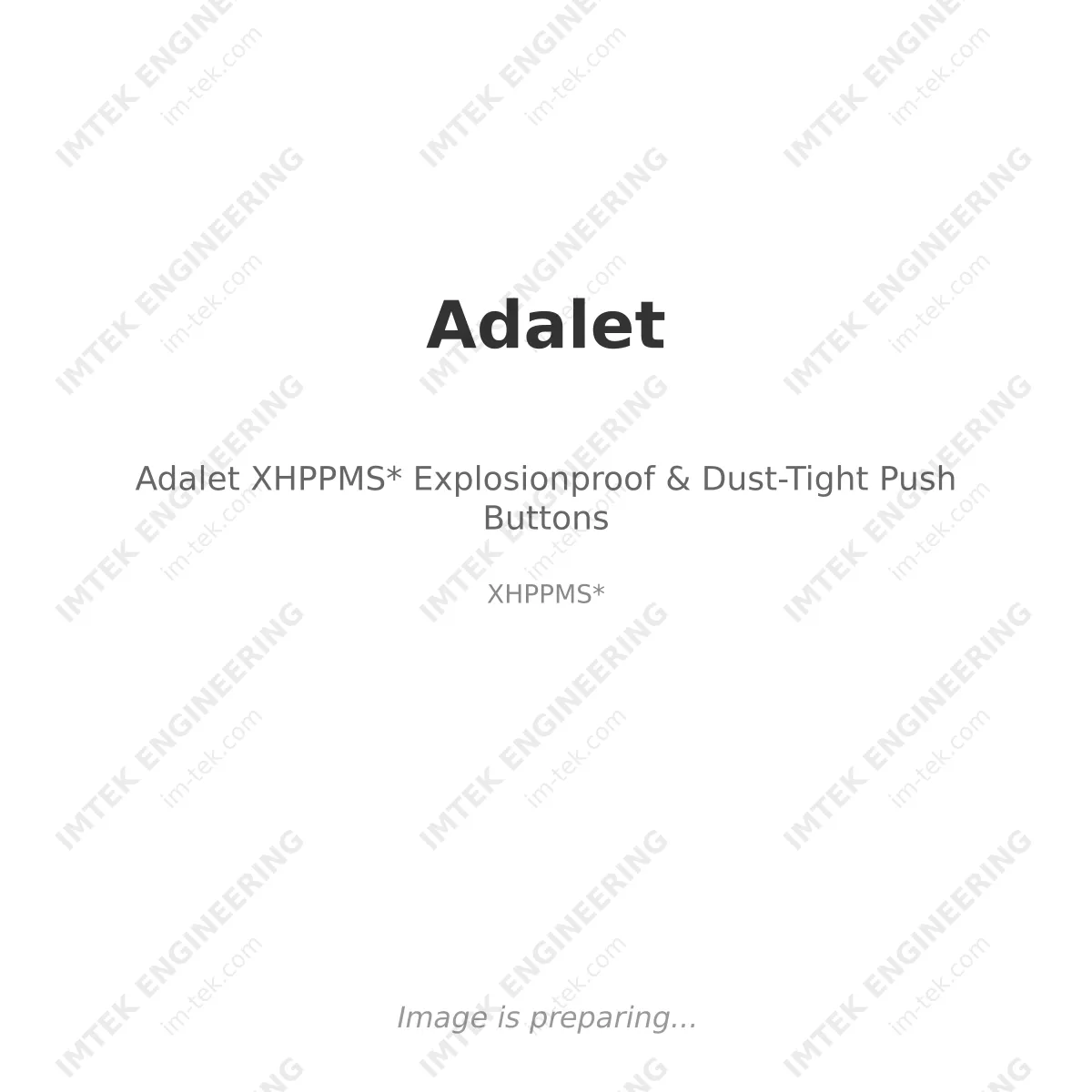 Adalet Adalet XHPPMS* Explosionproof & Dust-Tight Push Buttons - XHPPMS*