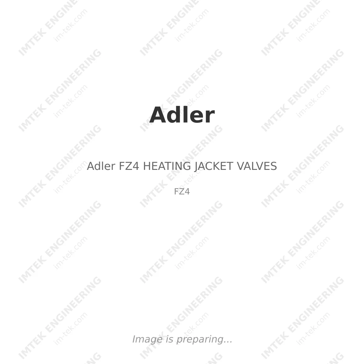 Adler Adler FZ4 HEATING JACKET VALVES - FZ4