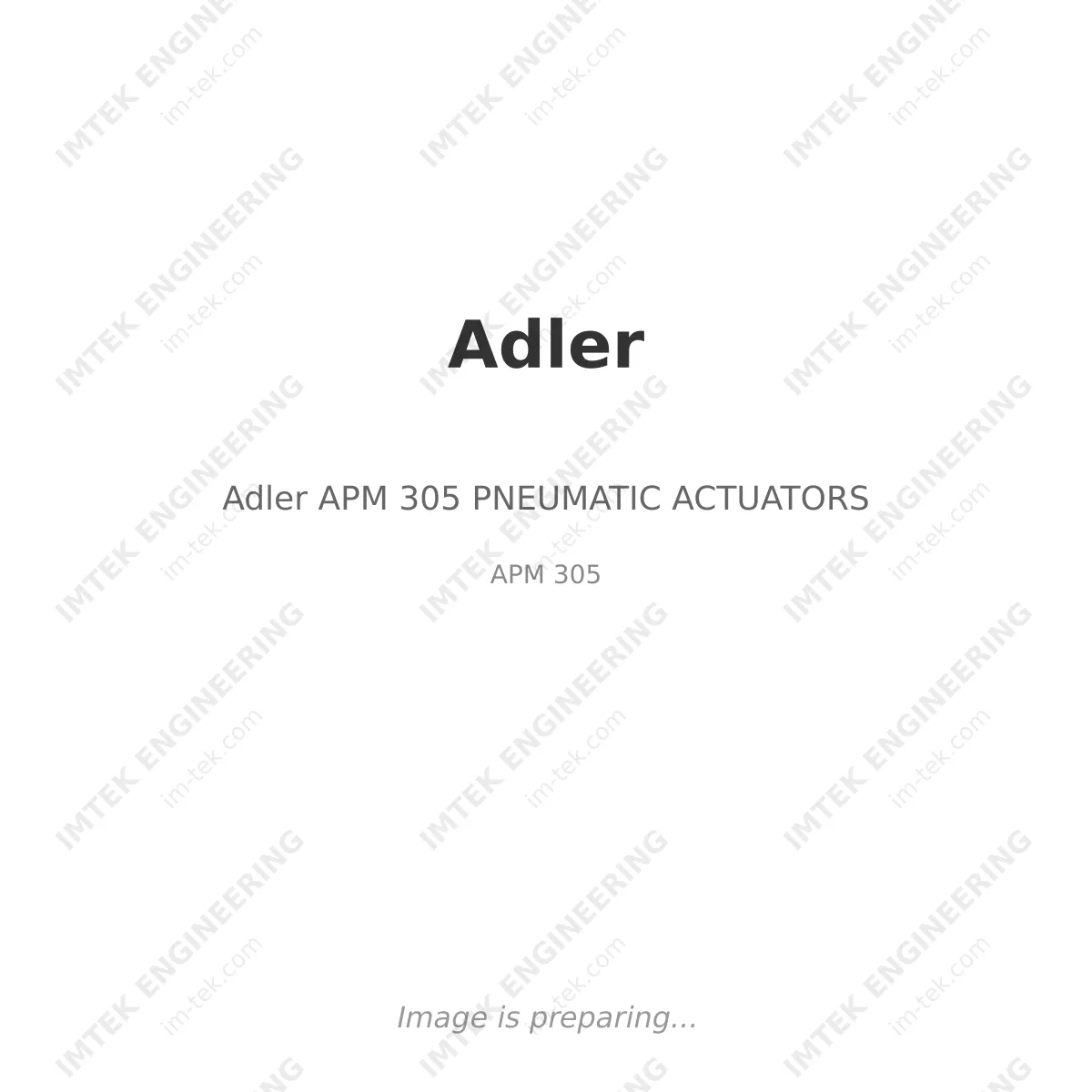 Adler Adler APM 305 PNEUMATIC ACTUATORS - APM 305
