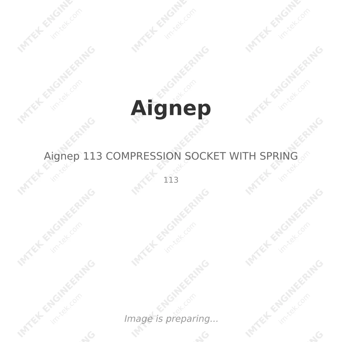Aignep Aignep 113 COMPRESSION SOCKET WITH SPRING - 113