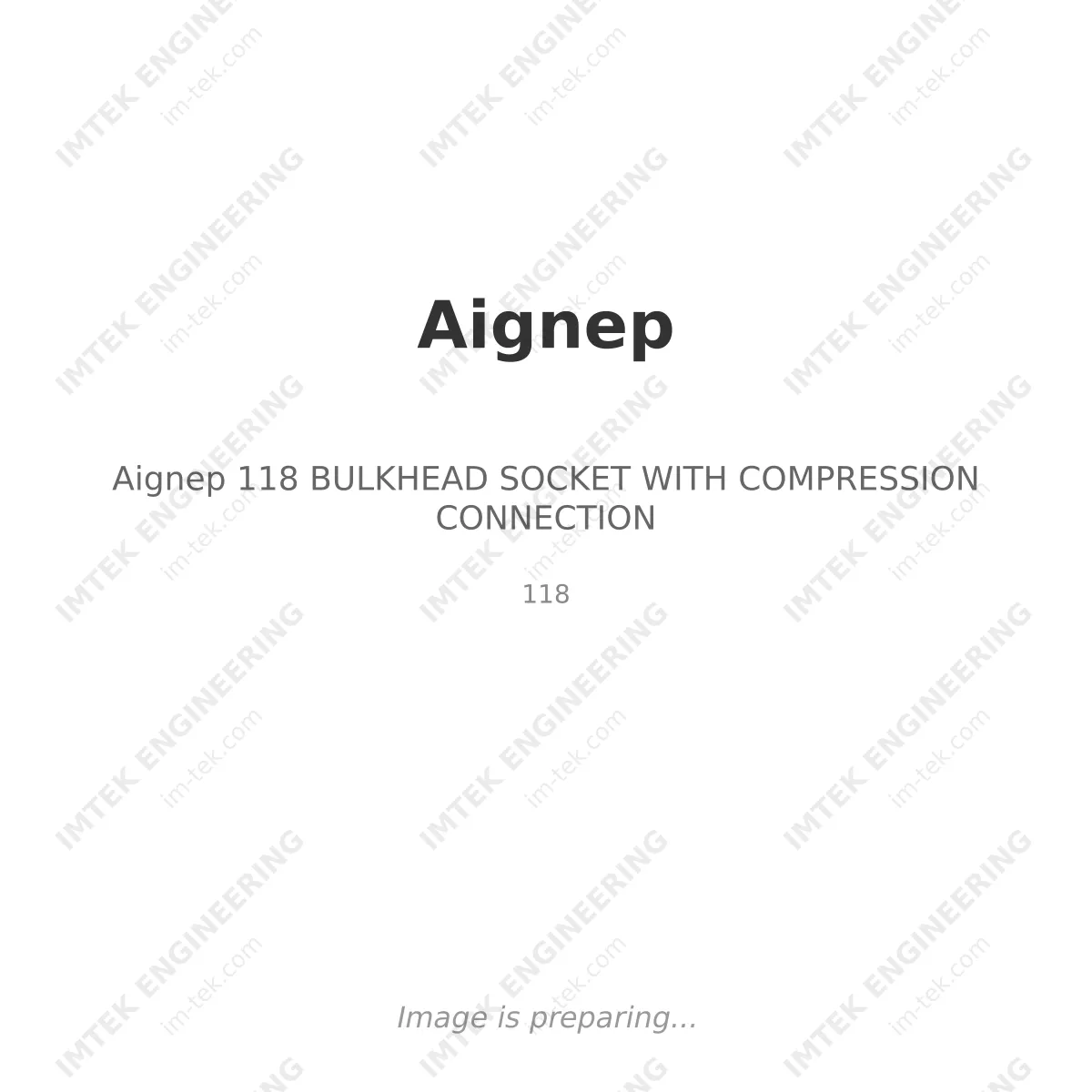 Aignep Aignep 118 BULKHEAD SOCKET WITH COMPRESSION CONNECTION - 118