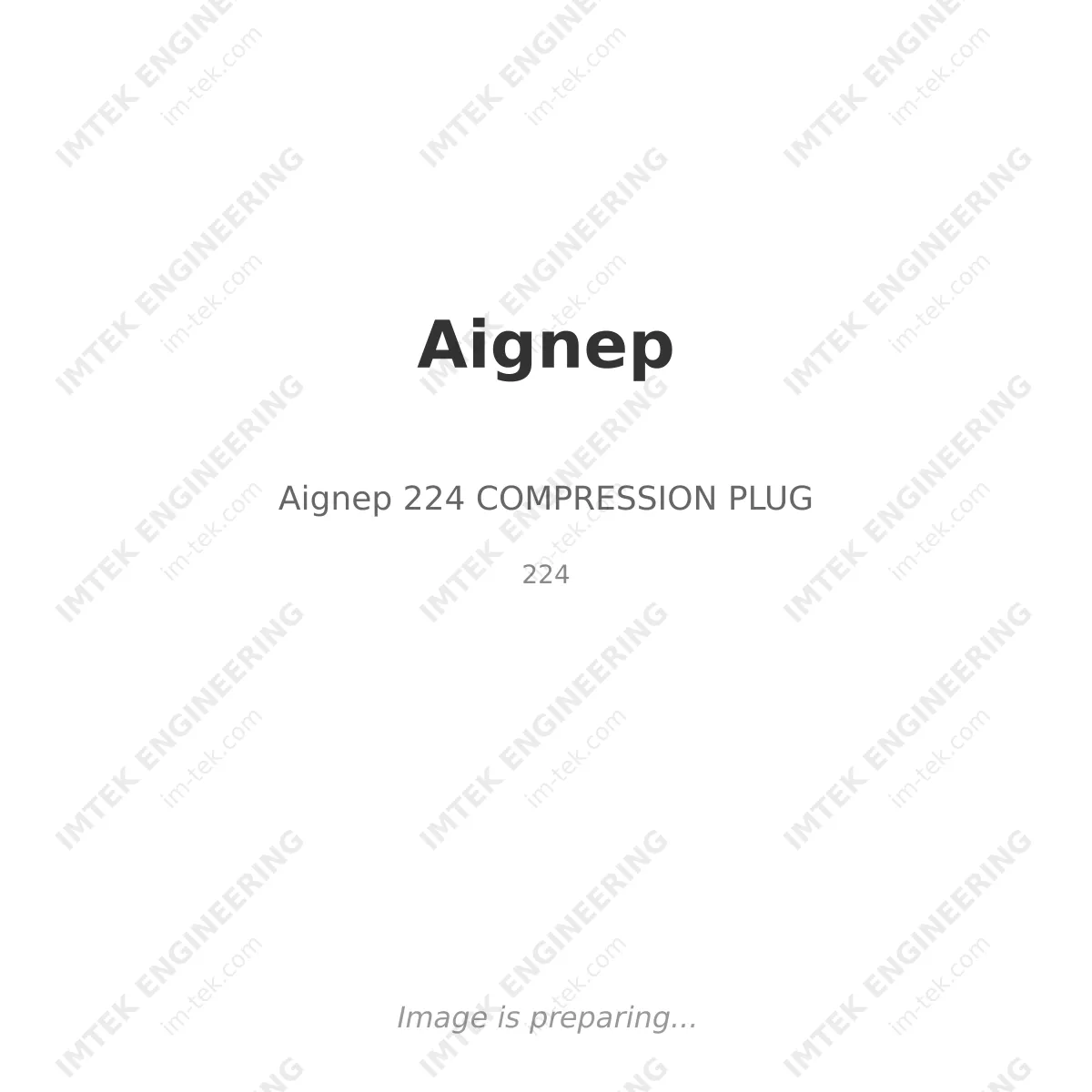 Aignep Aignep 224 COMPRESSION PLUG - 224