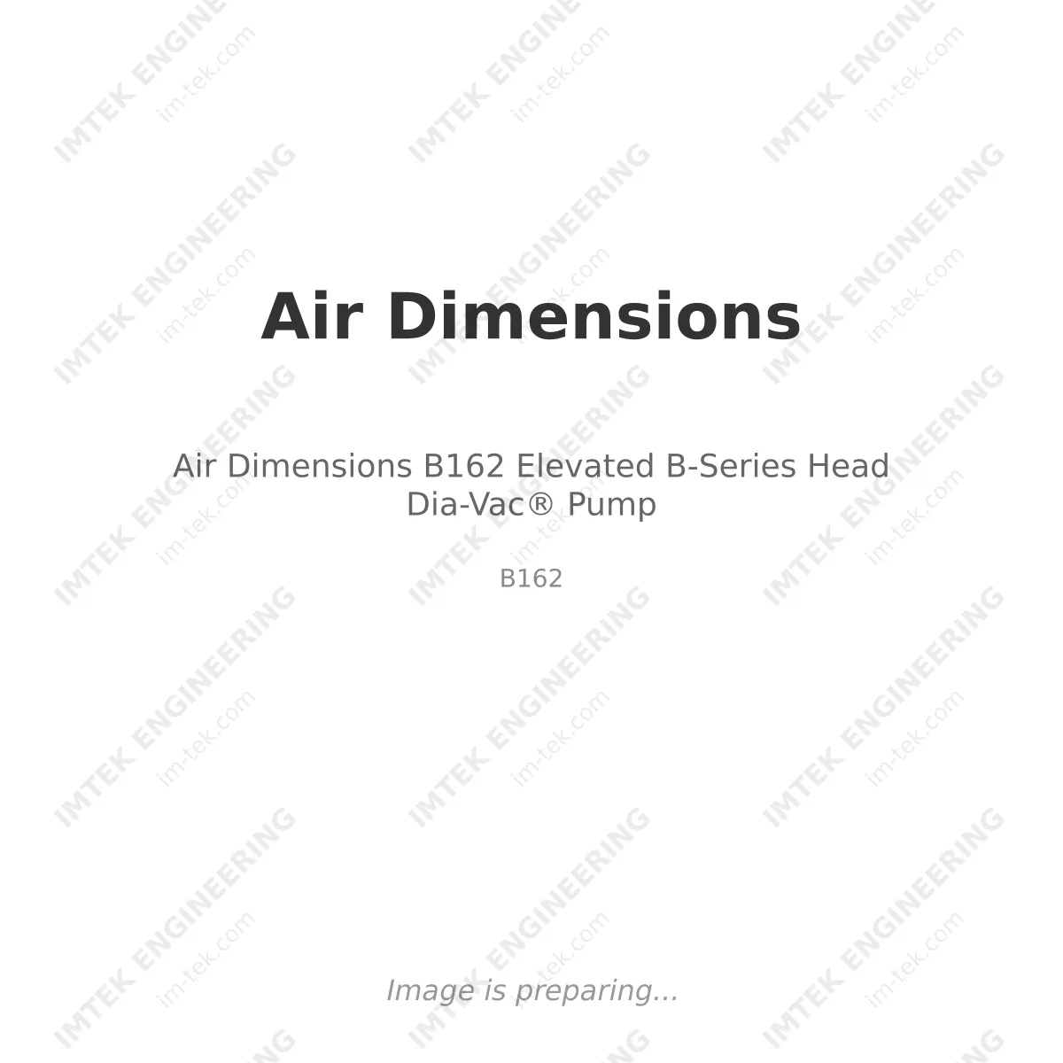 Air Dimensions Air Dimensions B162 Elevated B-Series Head Dia-Vac® Pump - B162