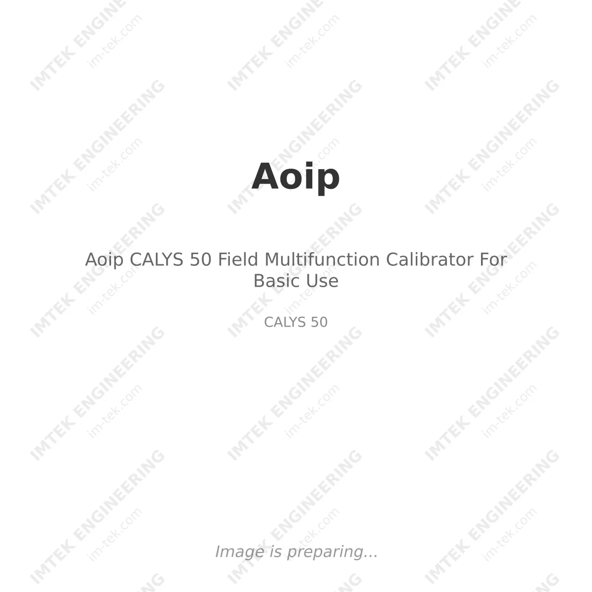 Aoip Aoip CALYS 50 Field Multifunction Calibrator For Basic Use - CALYS 50
