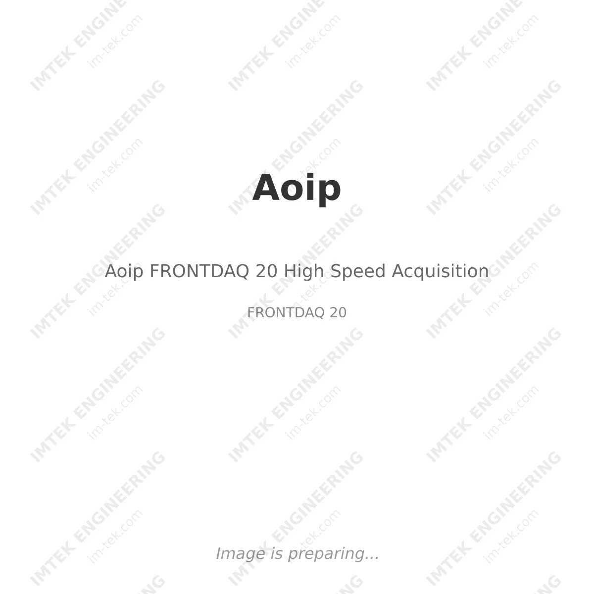 Aoip Aoip FRONTDAQ 20 High Speed Acquisition - FRONTDAQ 20